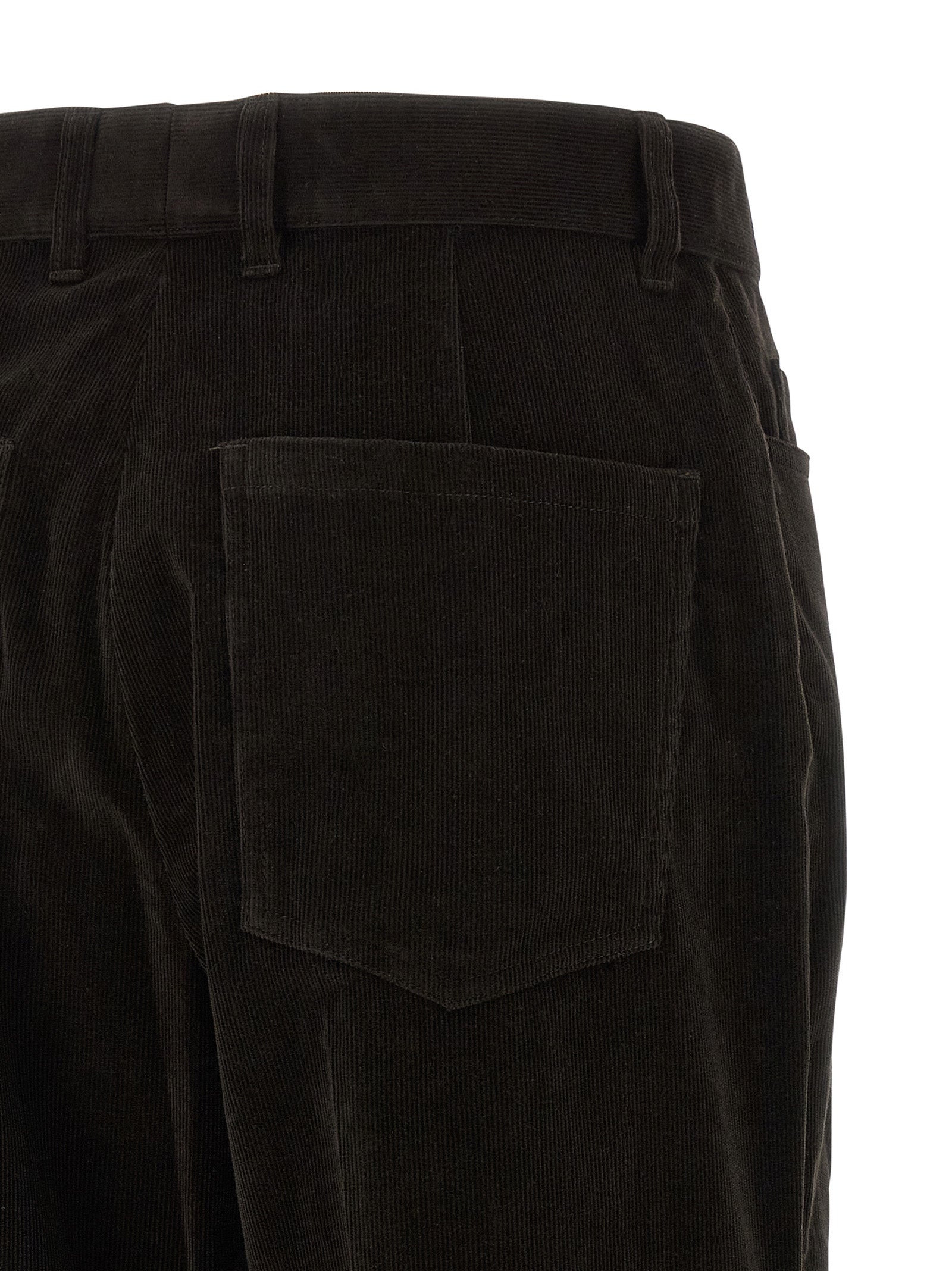 Ferragamo Brown Cotton Flared Pants