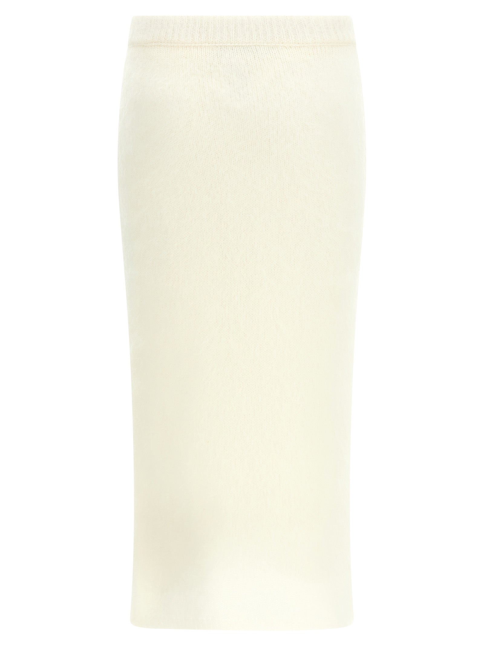 Alessandra Rich White Other Fibres Midi Skirt