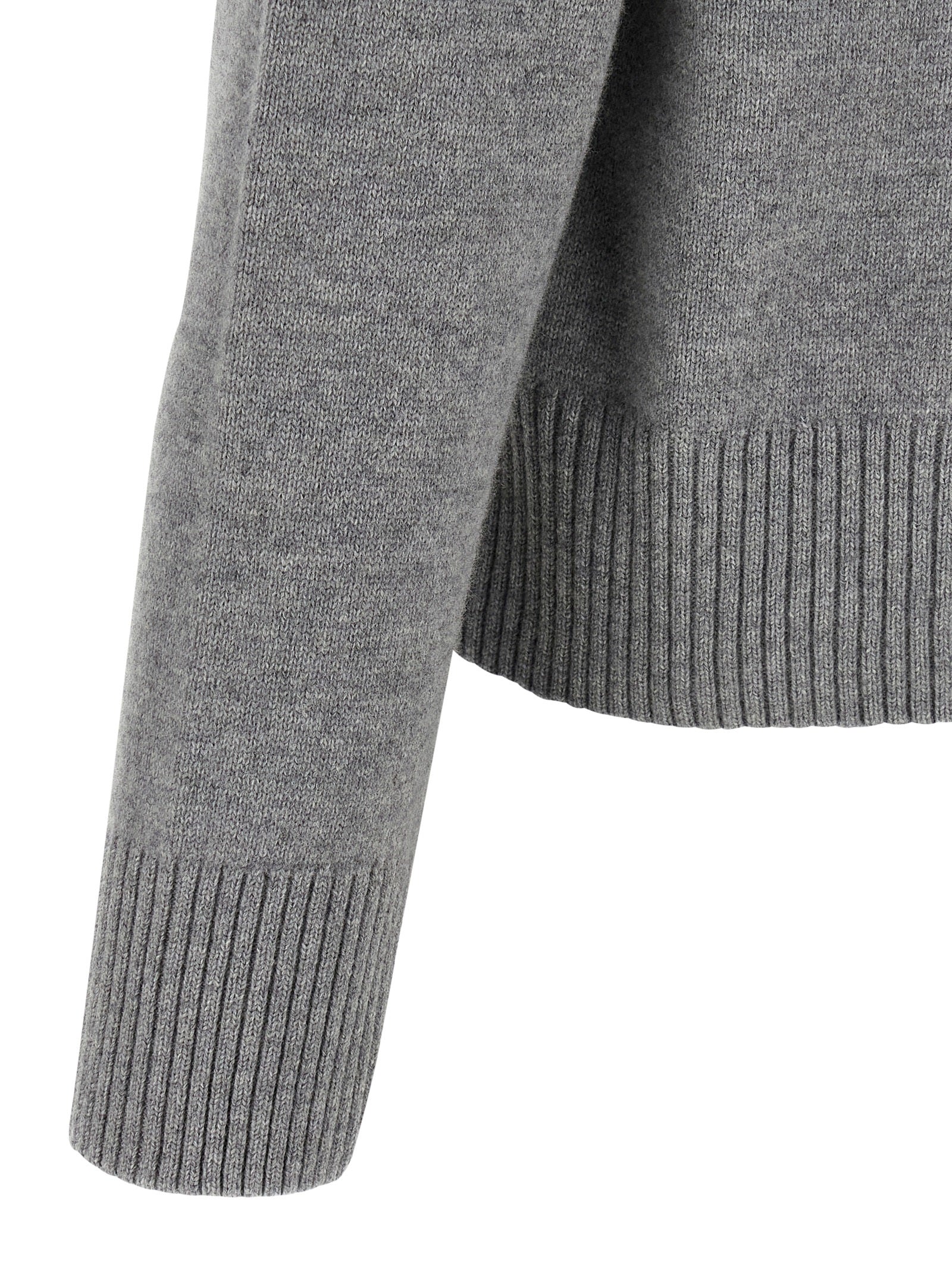 Ami Paris Gray Wool Cardigan