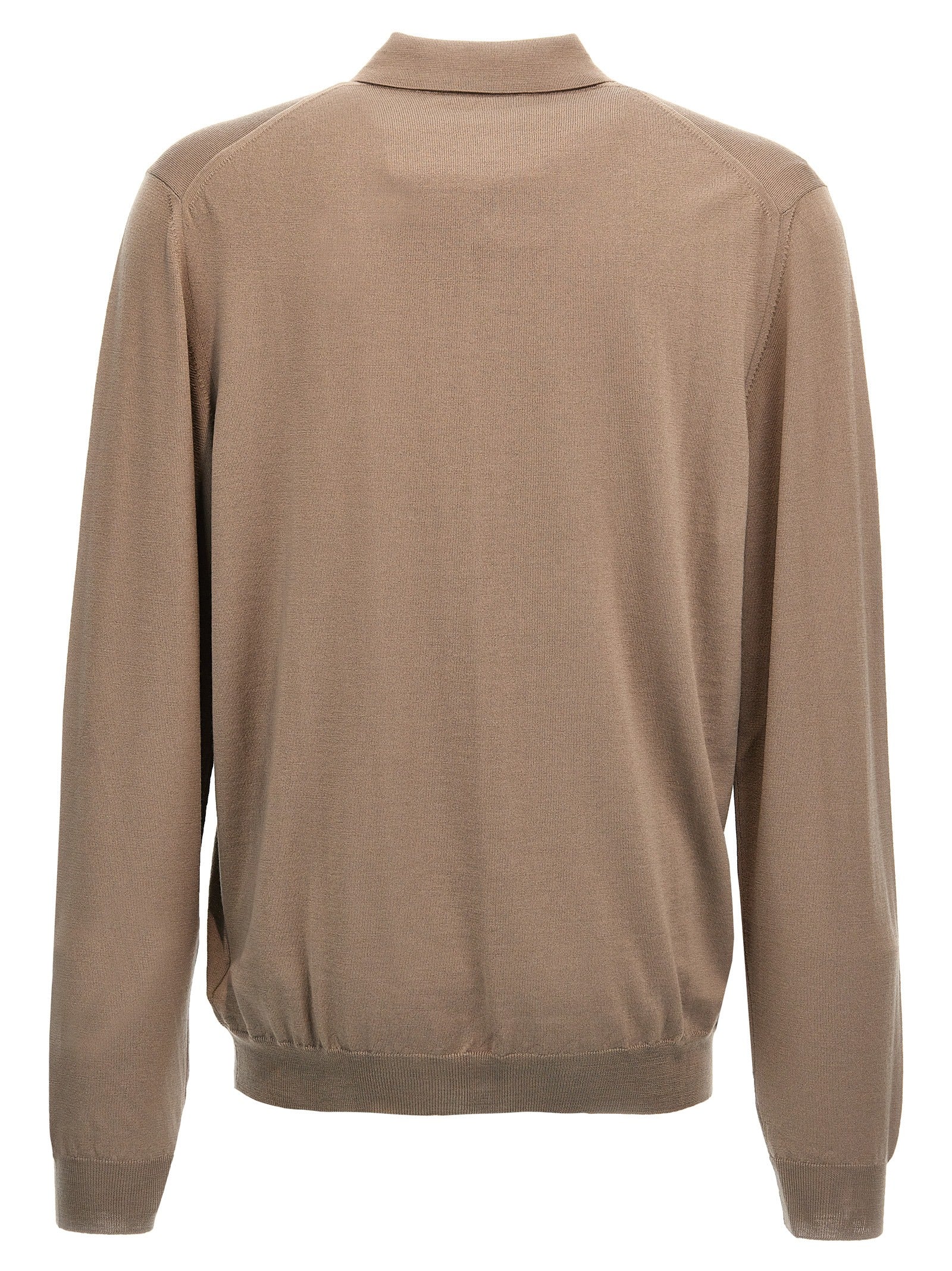 ZANONE Beige Virgin Wool Polo Shirt