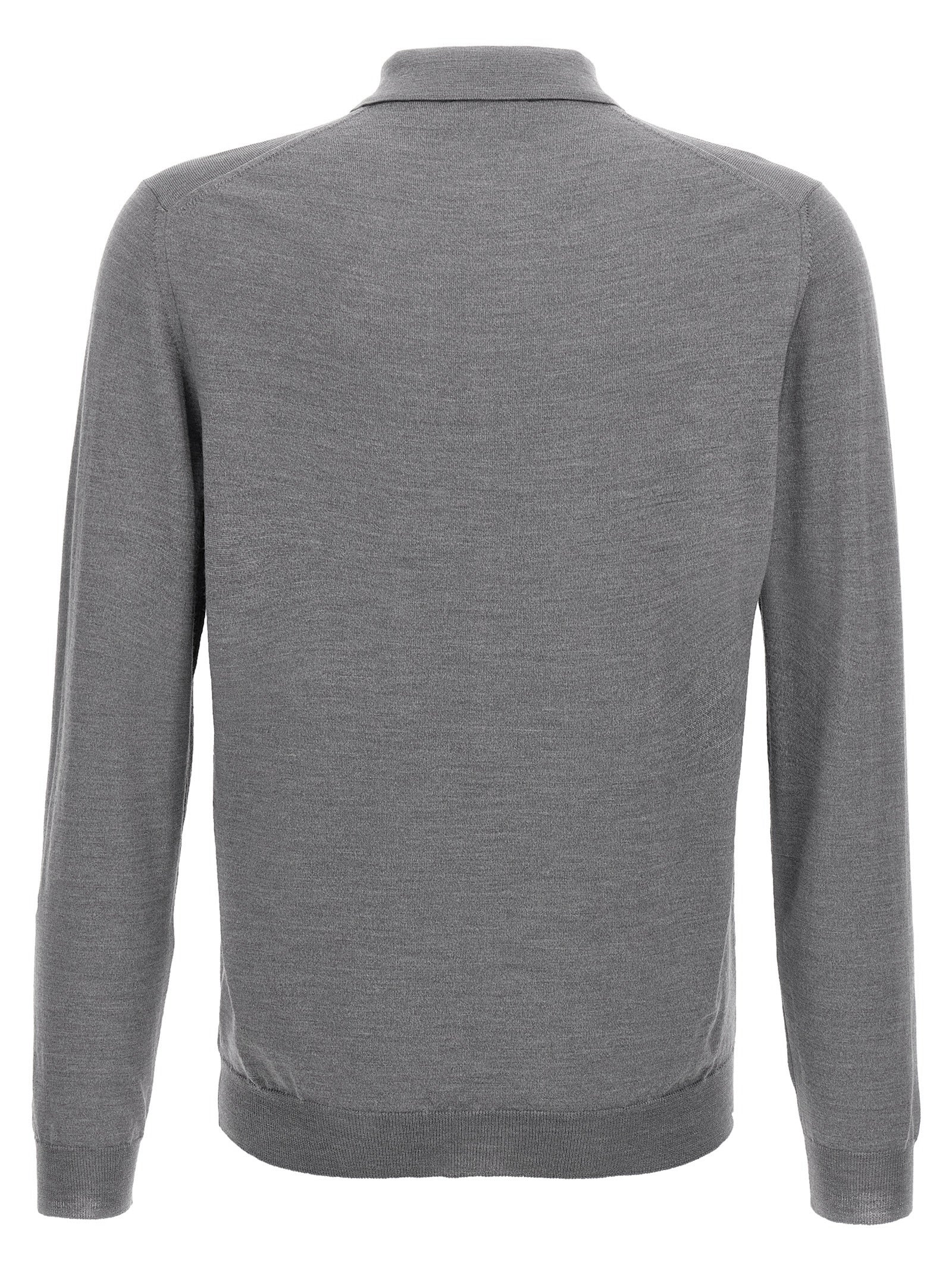 ZANONE Gray Cashmere Polo Shirt