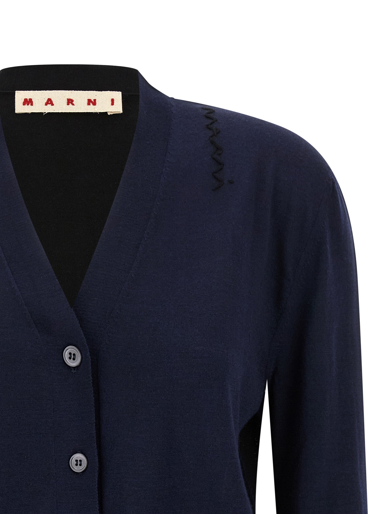 Marni Multicolor Virgin Wool Cardigan