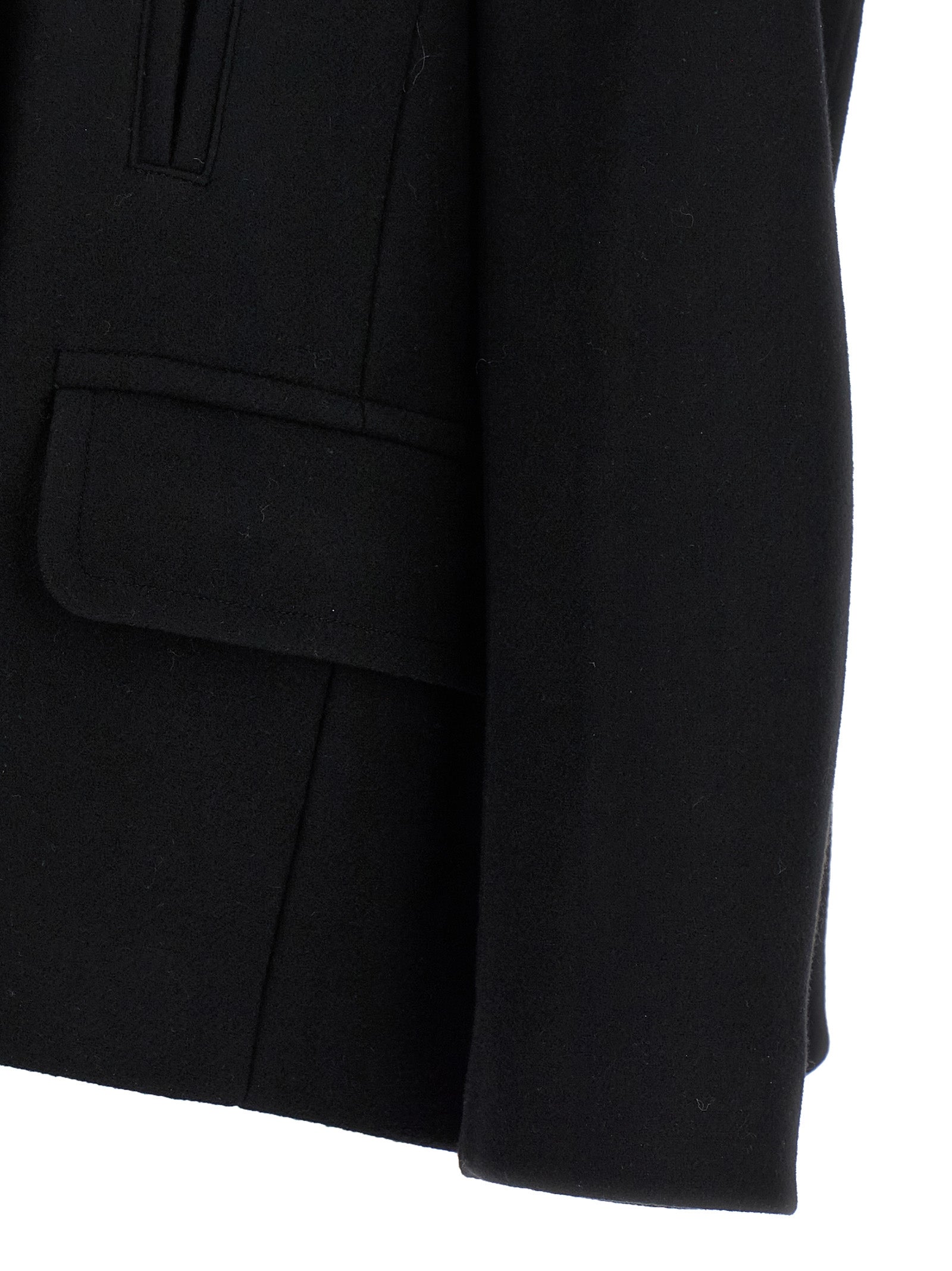 Dries Van Noten Black Wool Coat