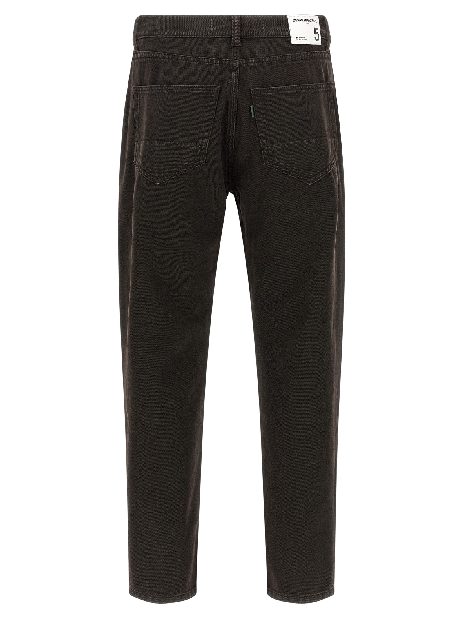 Department 5 Black Cotton Tapered Jeans