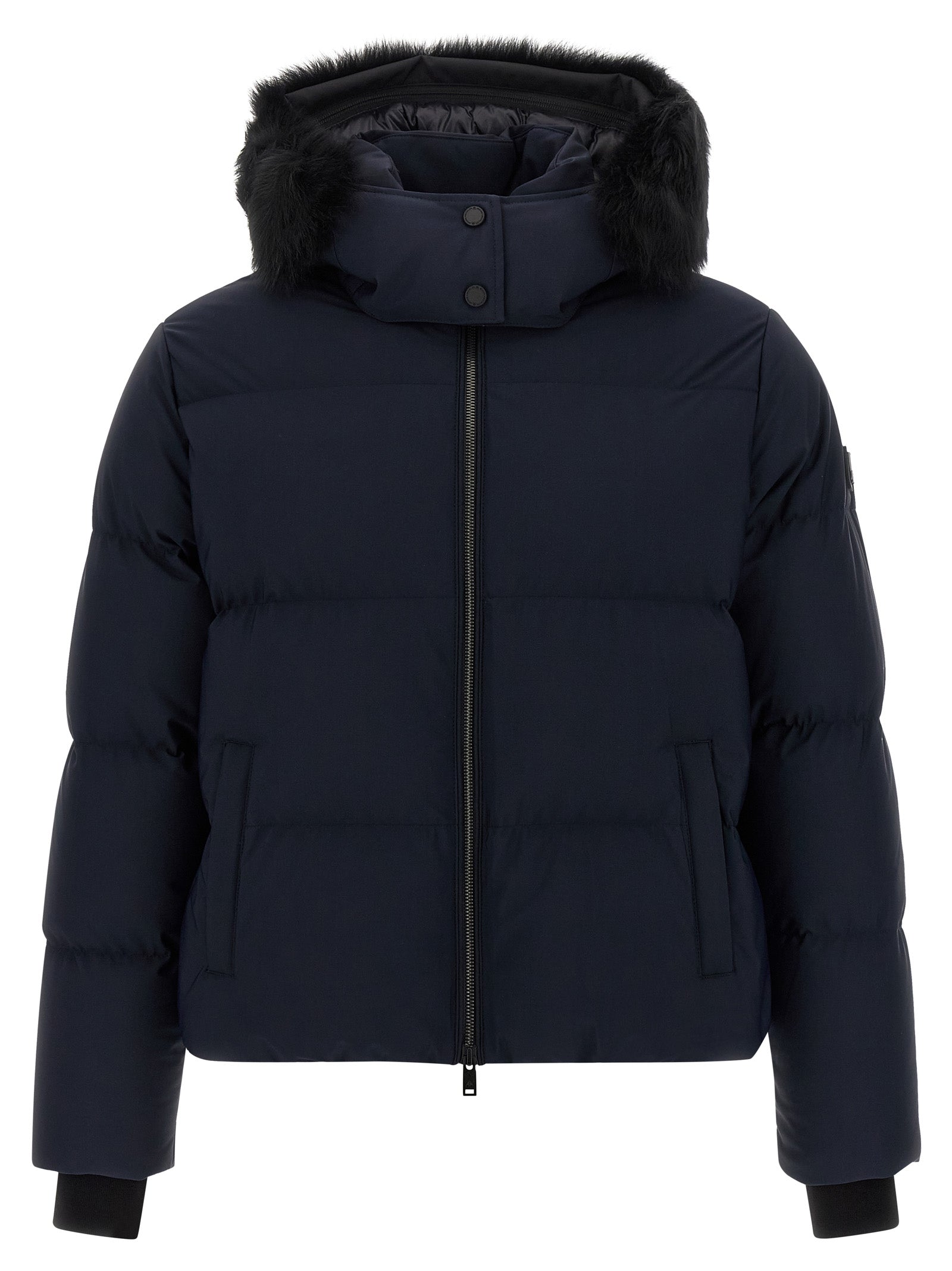 Moose Knuckles Blue Nylon Full-Length Jacket