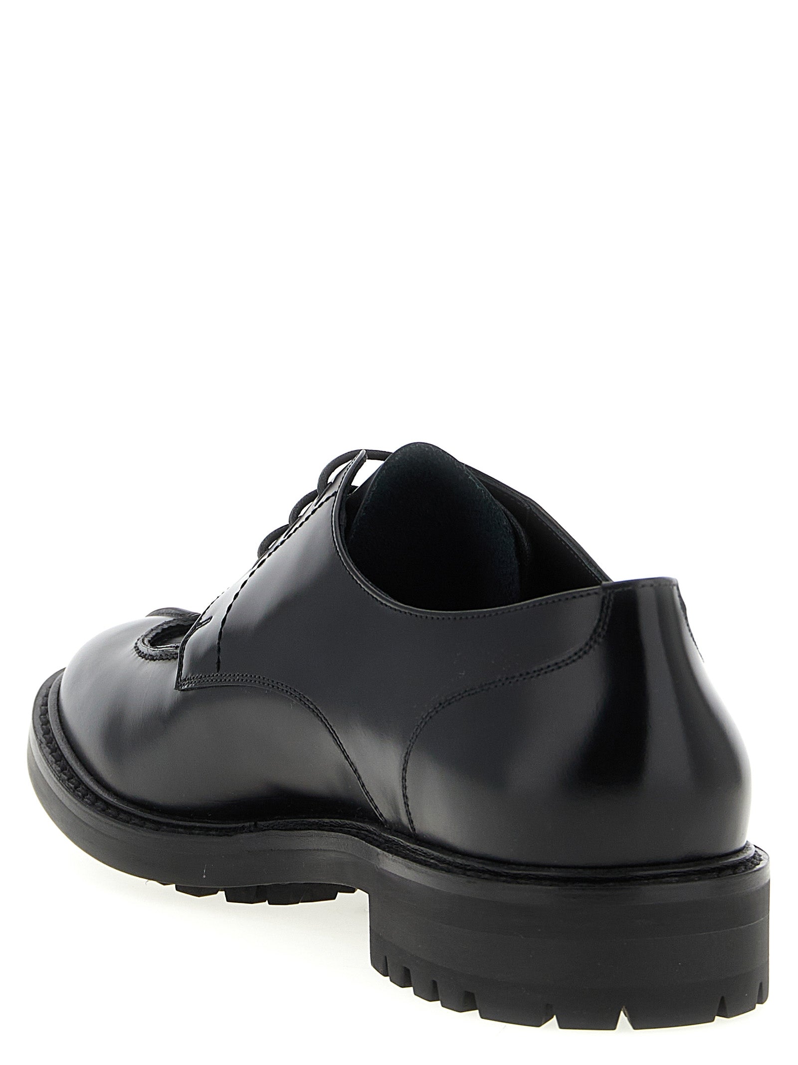 Saint Laurent Black Calfskin Oxfords And Derbies