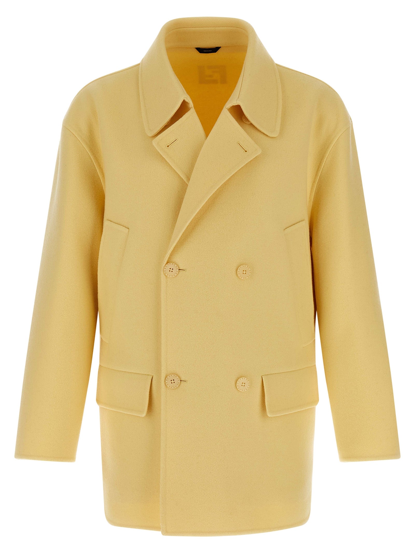Fendi Bicolor Virgin Wool Coat