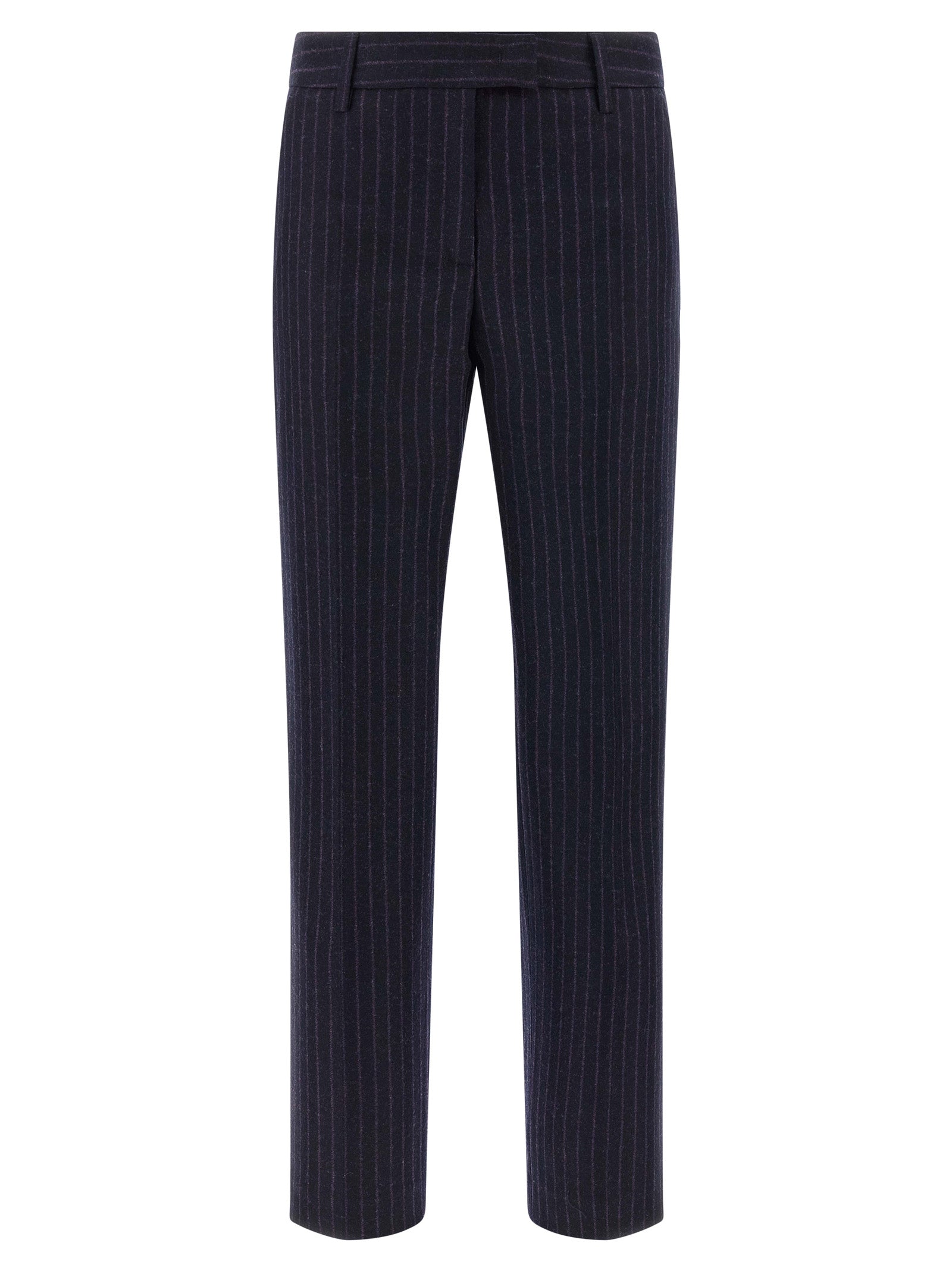 Alberto Biani Blue Virgin Wool Dress Pants