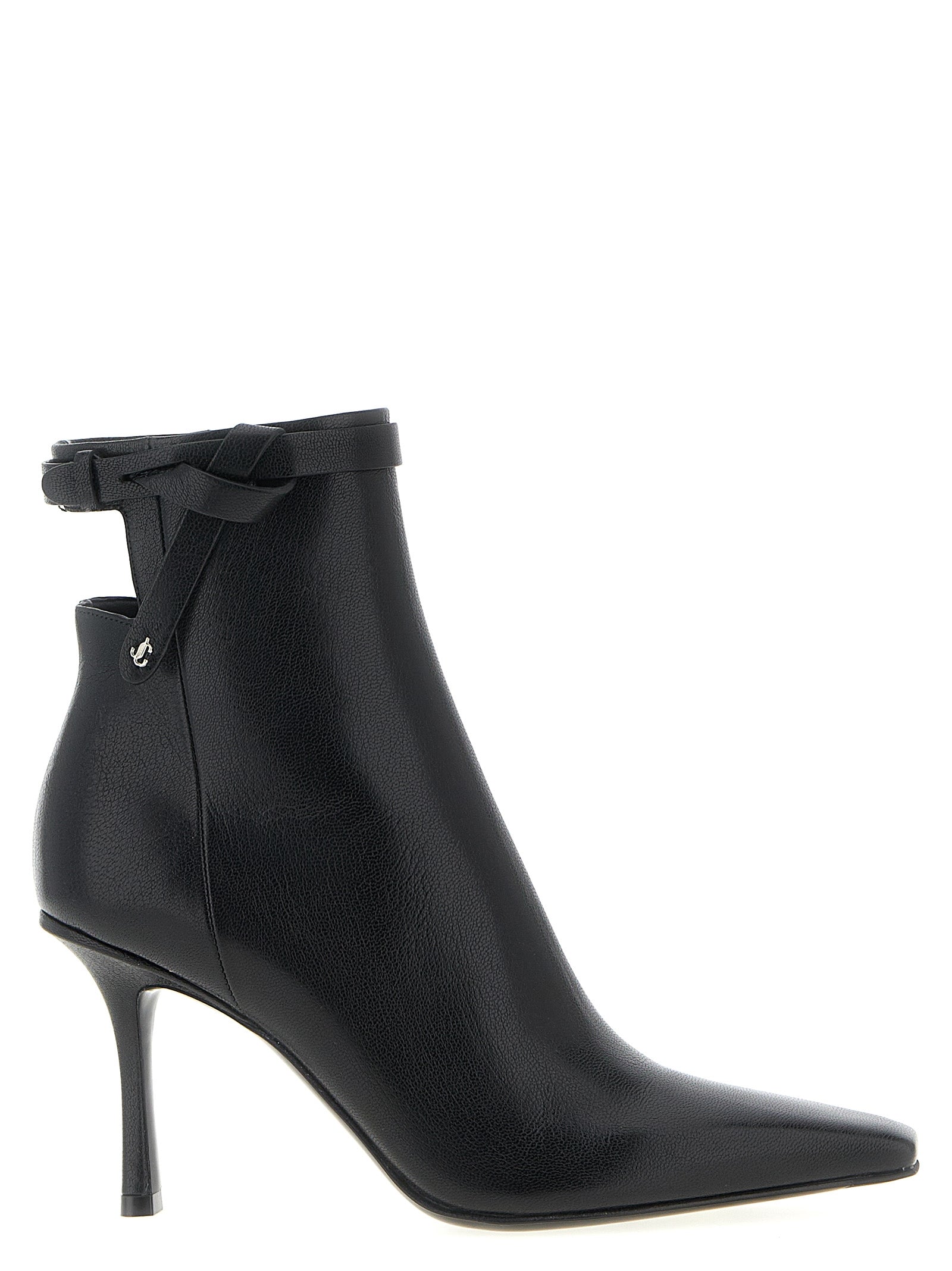 Jimmy Choo Black Leather Ankle Boots
