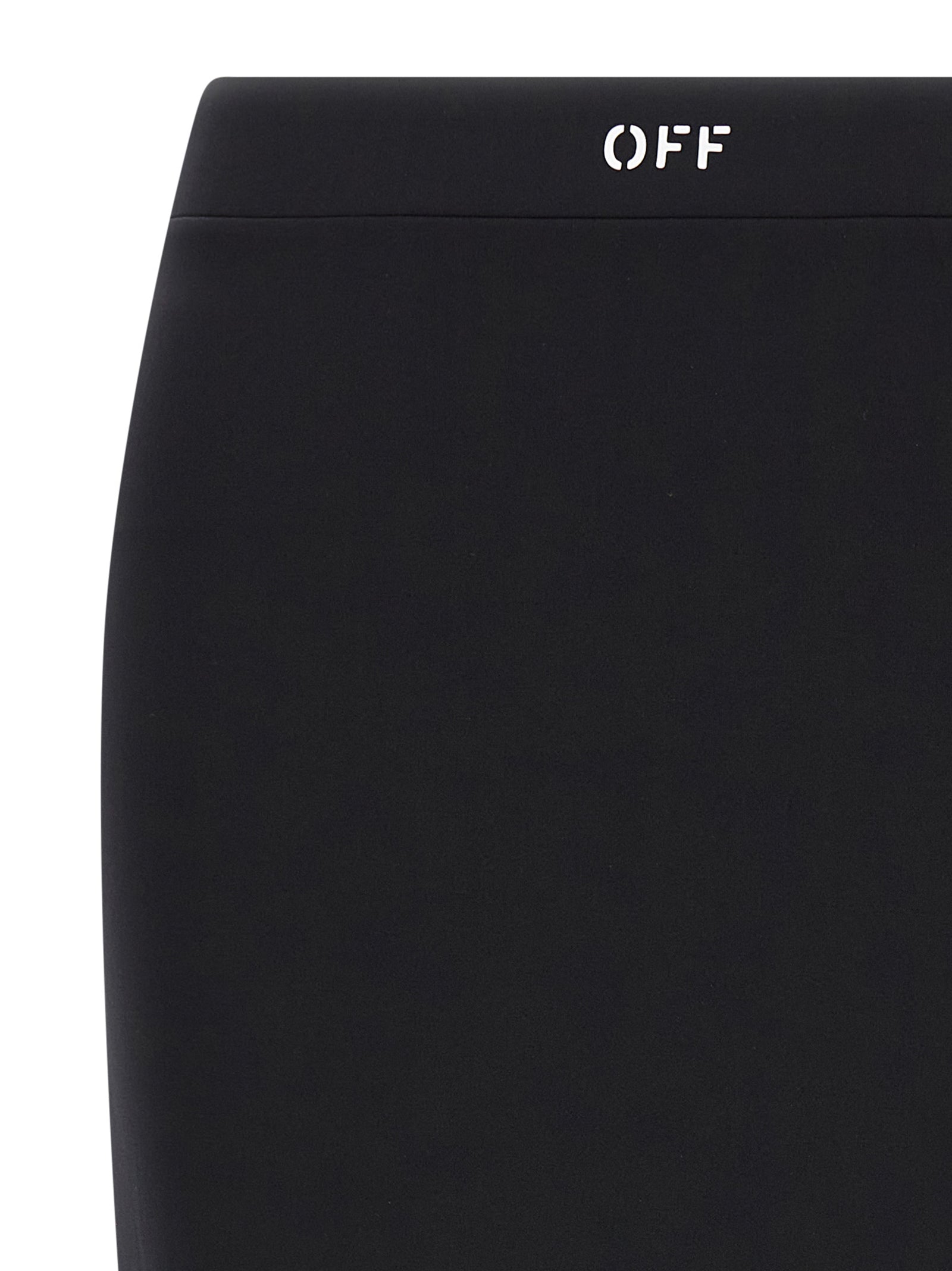 Off-White Black Polyamide Midi Skirt