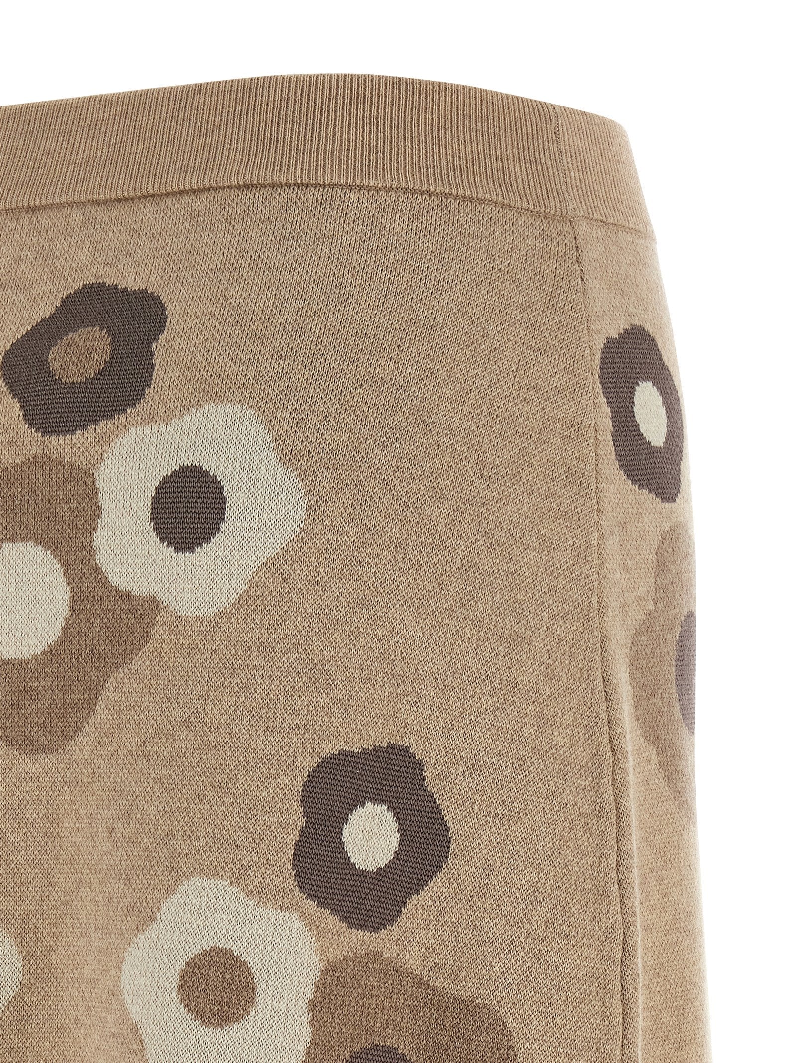 Kenzo Beige Wool Long Skirt
