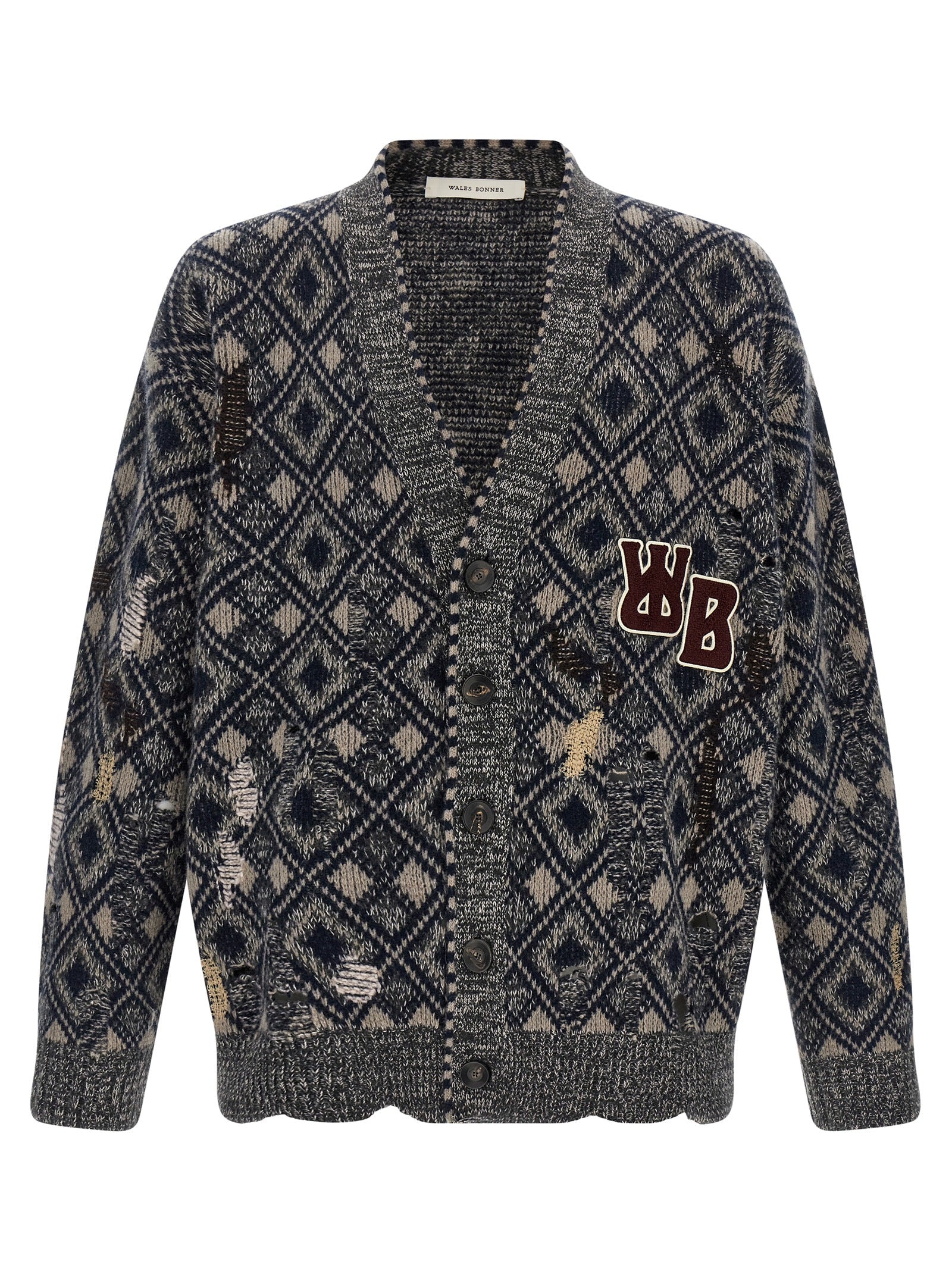 WALES BONNER Multicolor Merino Wool Cardigan