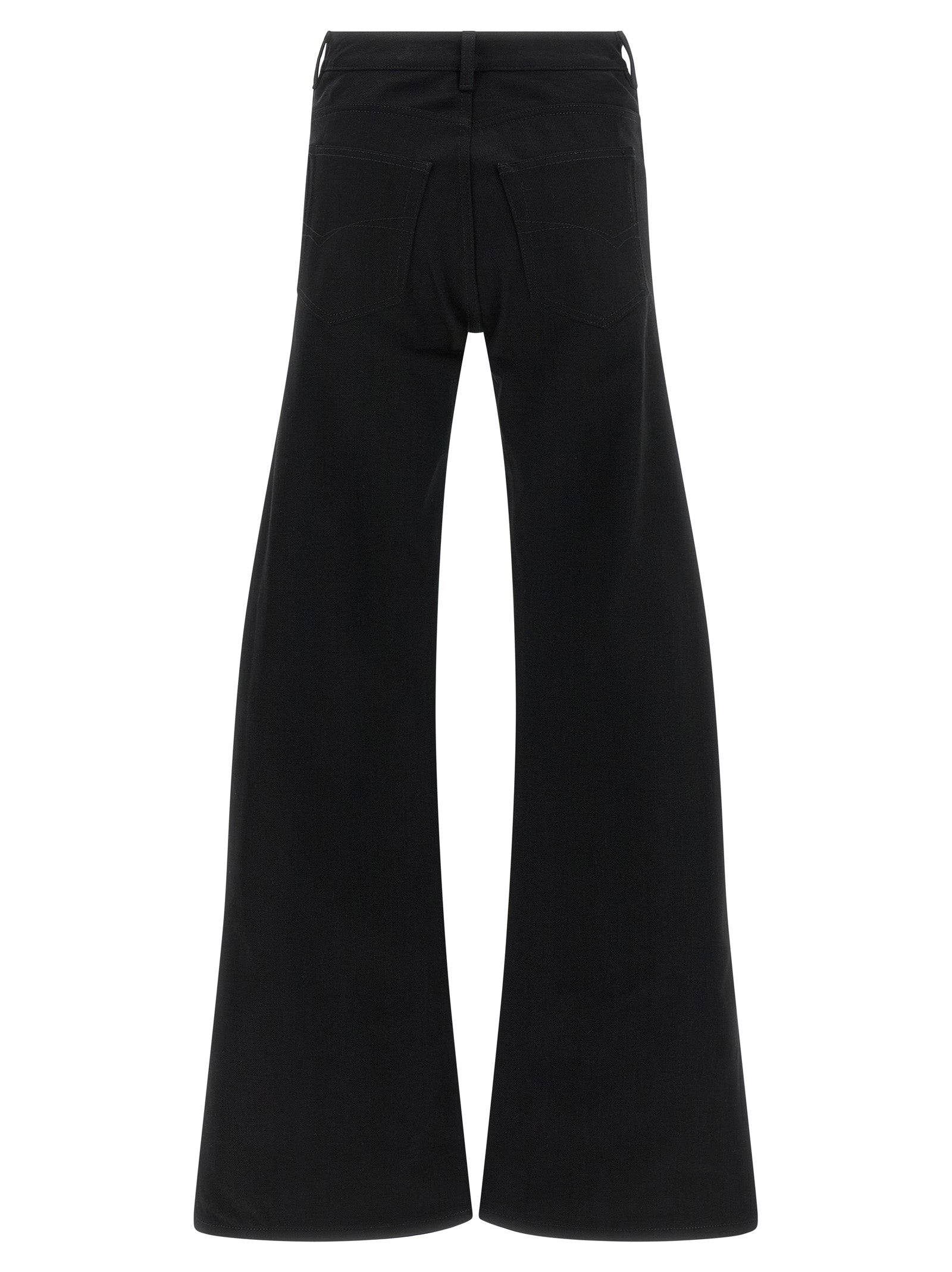 Balenciaga Black Cotton Flared Jeans