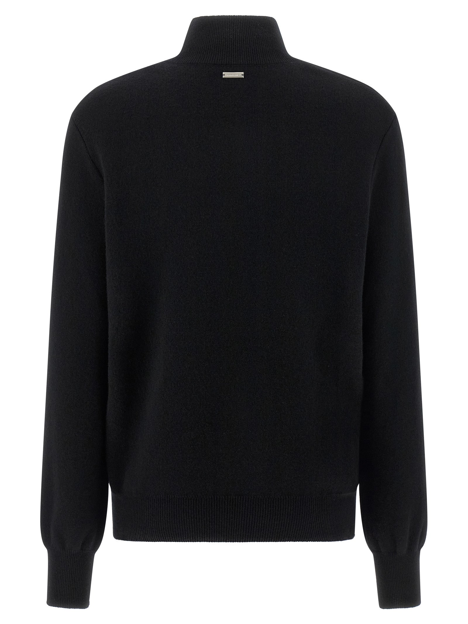 Ferragamo Black Virgin Wool Cardigan