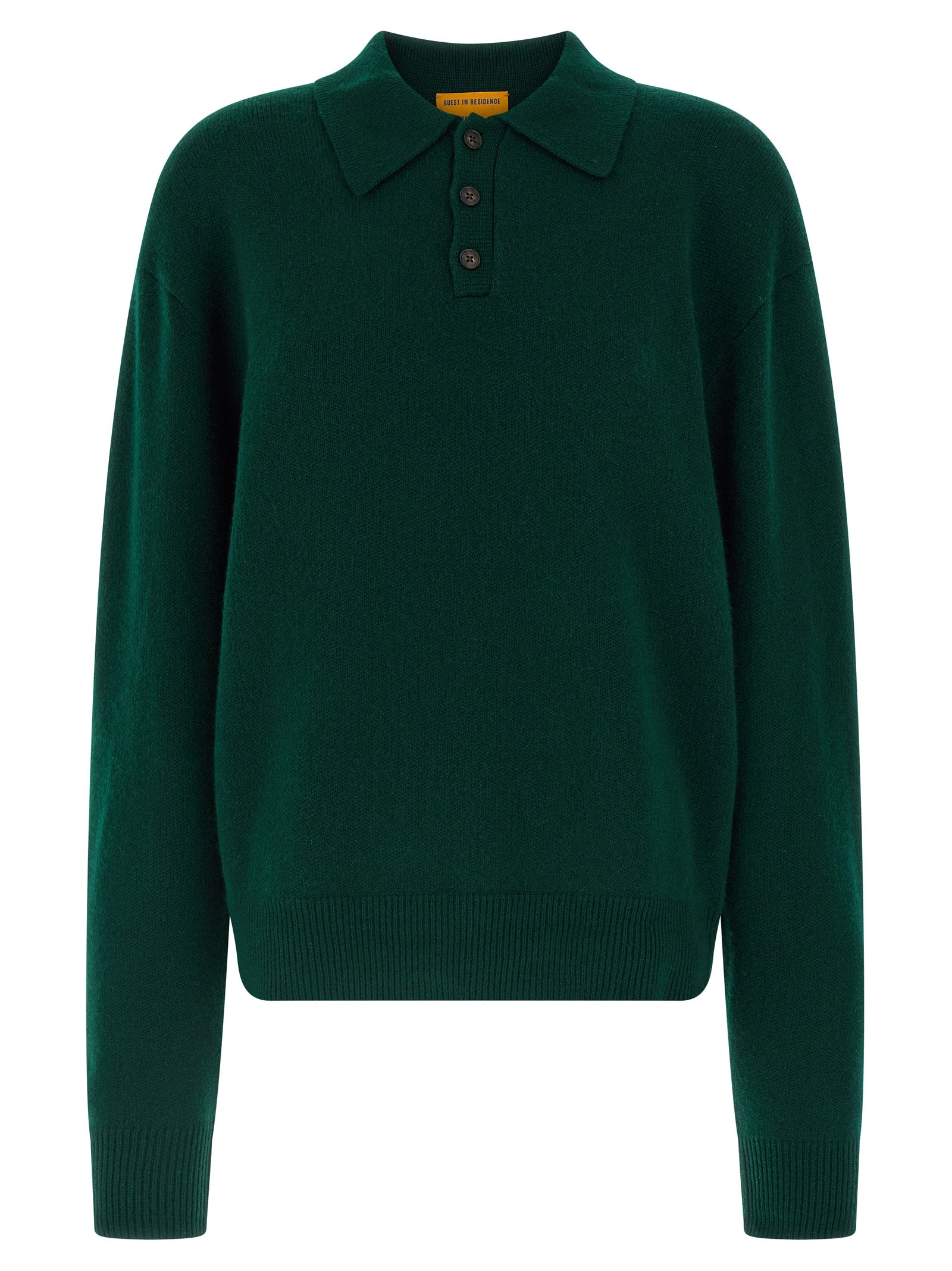 Guest in Residence Bicolor Cashmere Polo Shirt