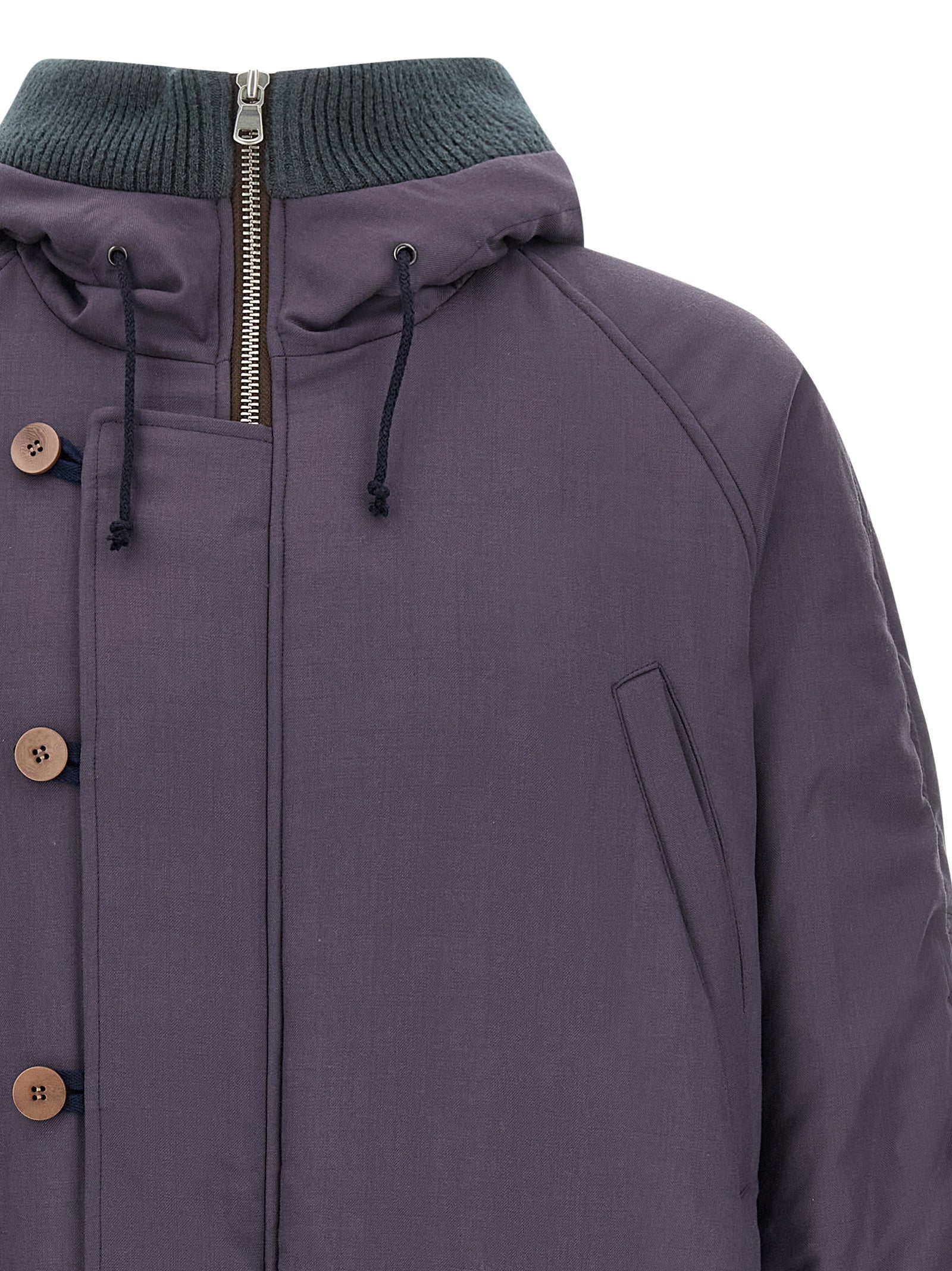 Magliano Purple Virgin Wool Parka