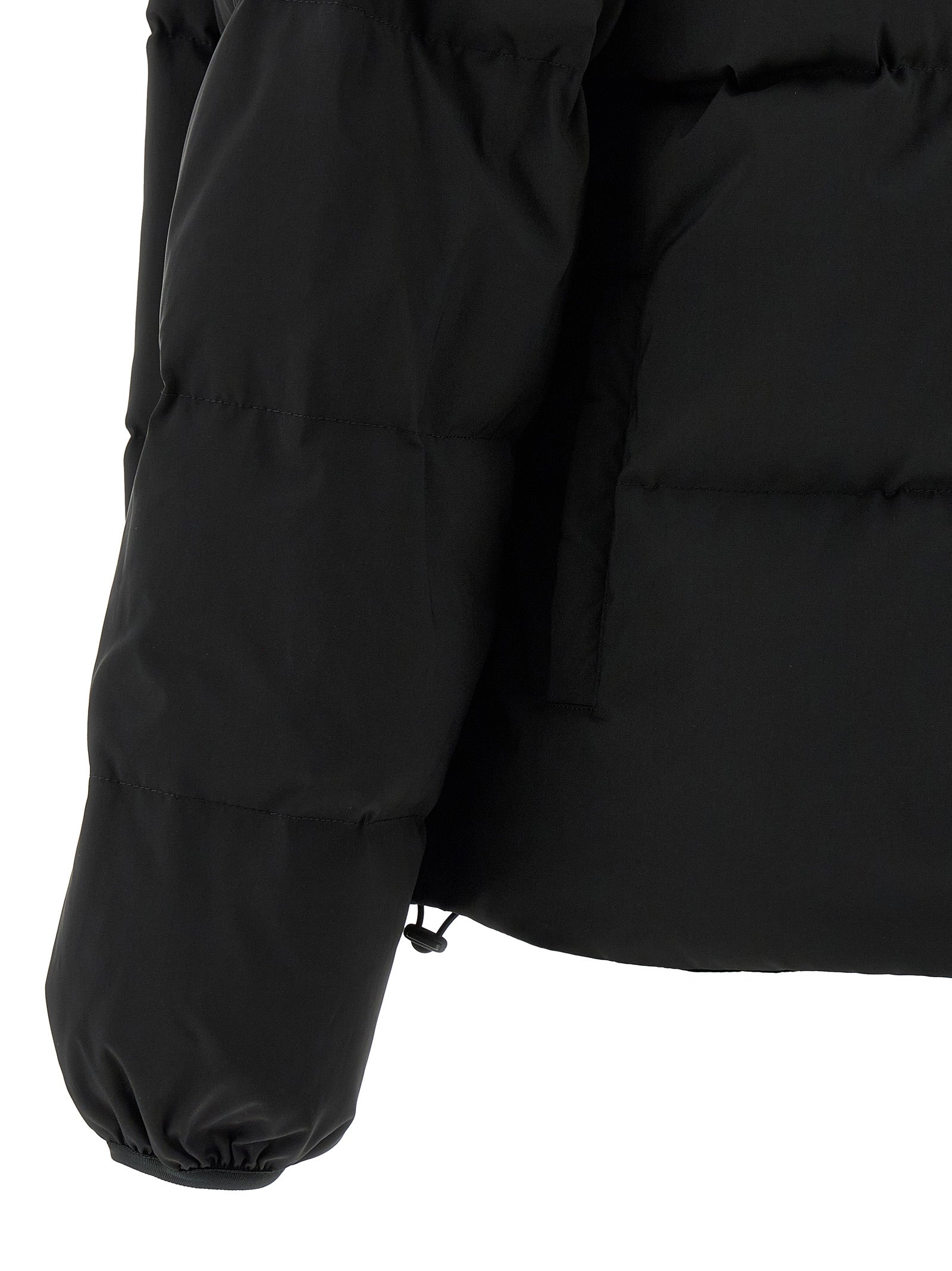 MM6 Maison Margiela Black Polyester Full-Length Jacket