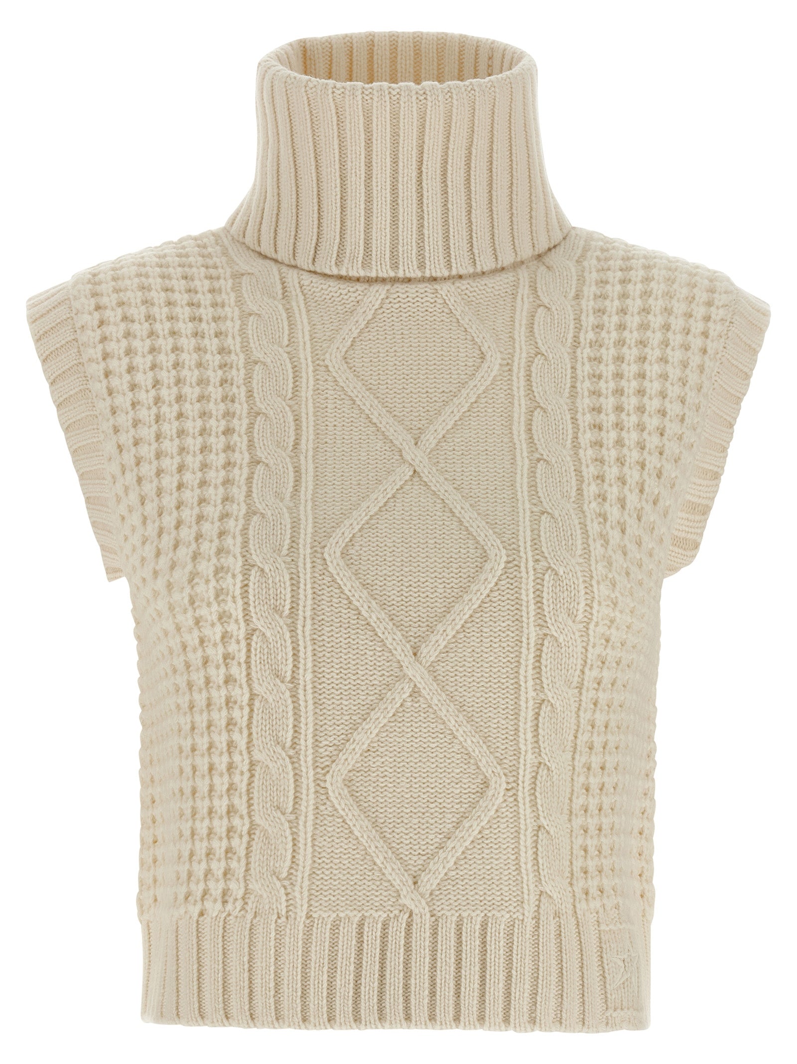 PERFECT MOMENT White Merino Wool Sleeveless Jacket