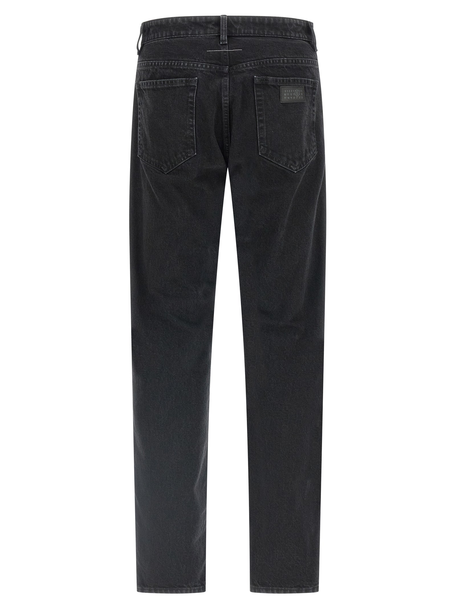 MM6 Maison Margiela Black Cotton Tapered Jeans