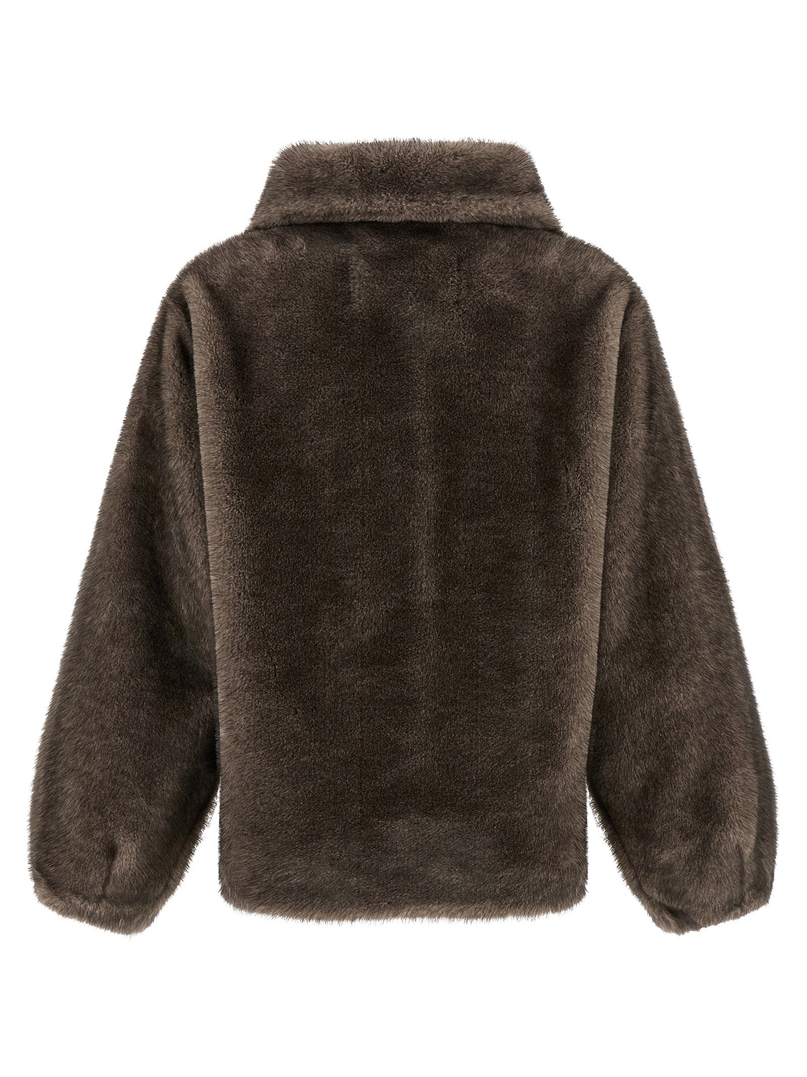 LOU ANDREA Brown Polyamide Full-Length Jacket