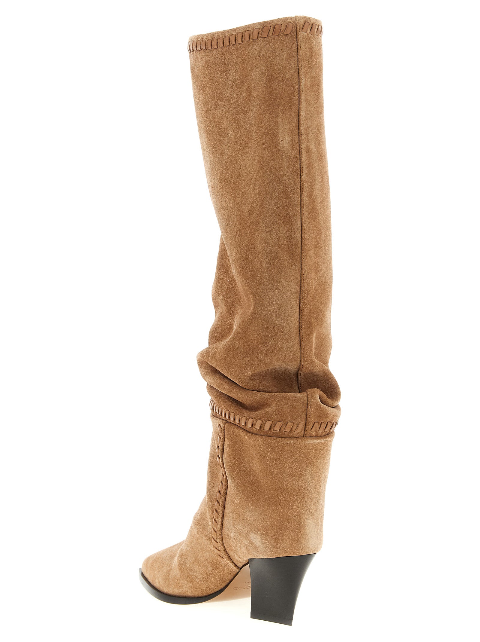Jimmy Choo Beige Leather Over The Knee