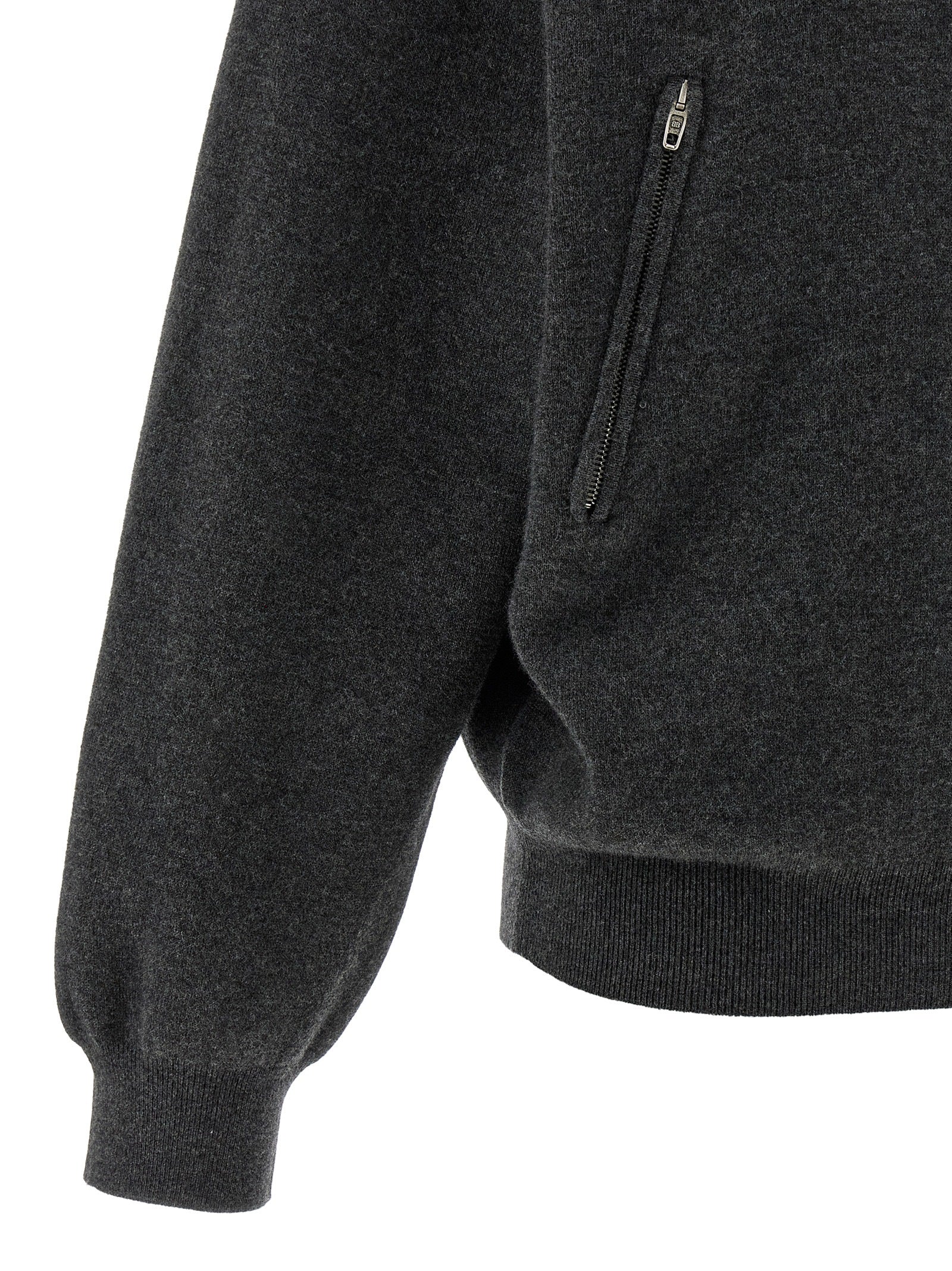 Balenciaga Gray Wool Cardigan