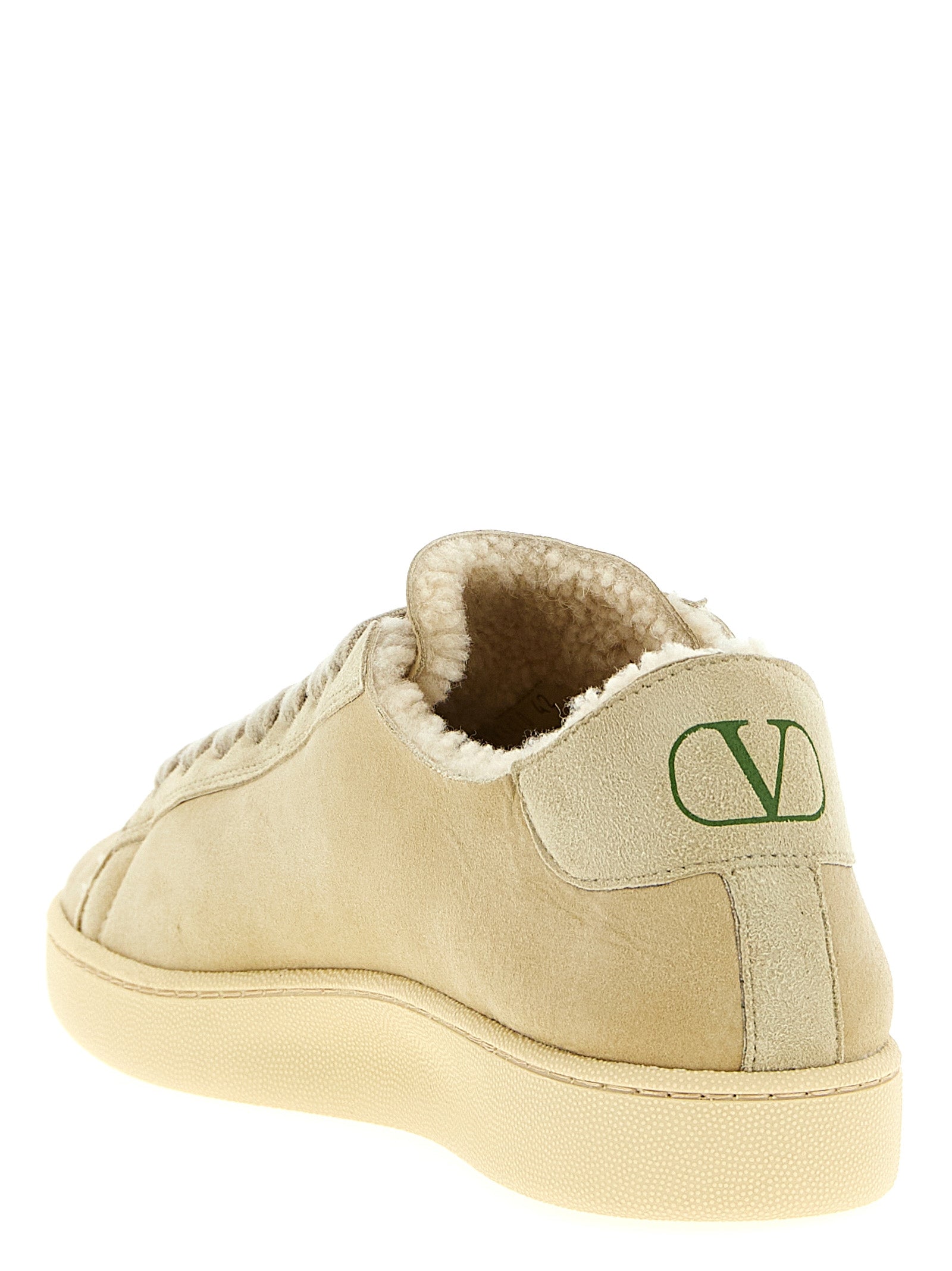 Valentino Garavani Beige Goatskin Low Top Sneakers
