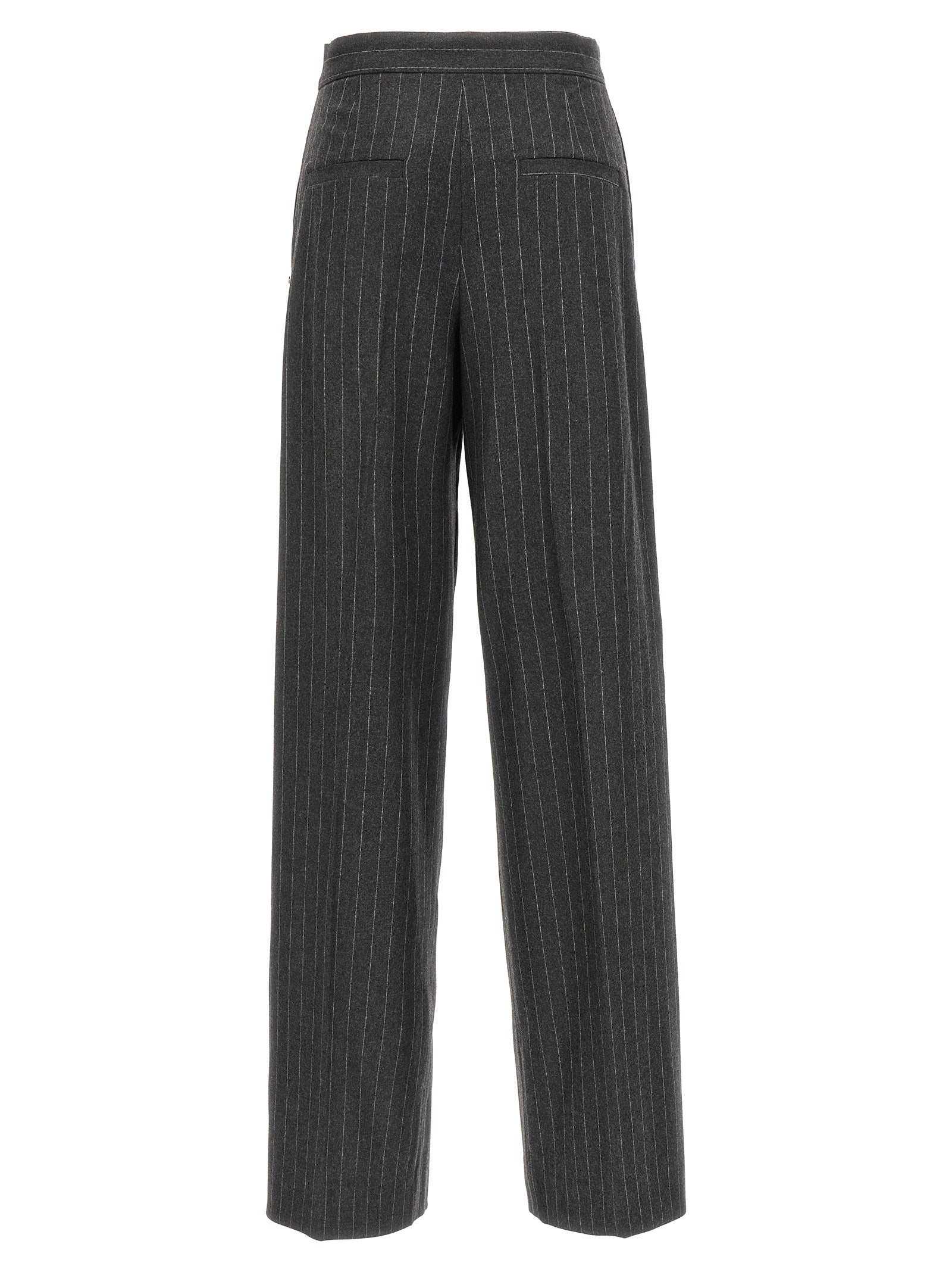 Sportmax Gray Virgin Wool Dress Pants