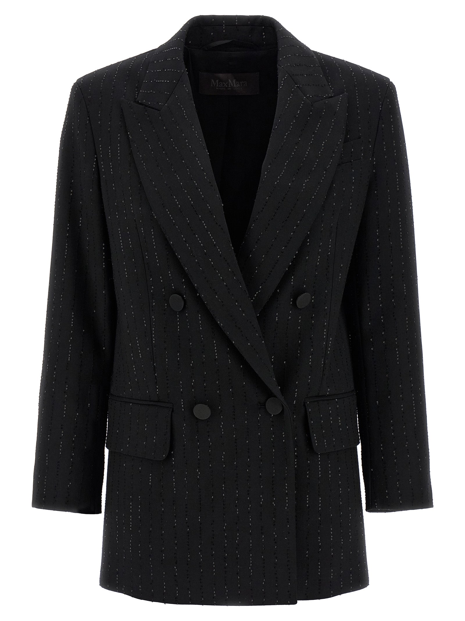 Max Mara Black Virgin Wool Blazer