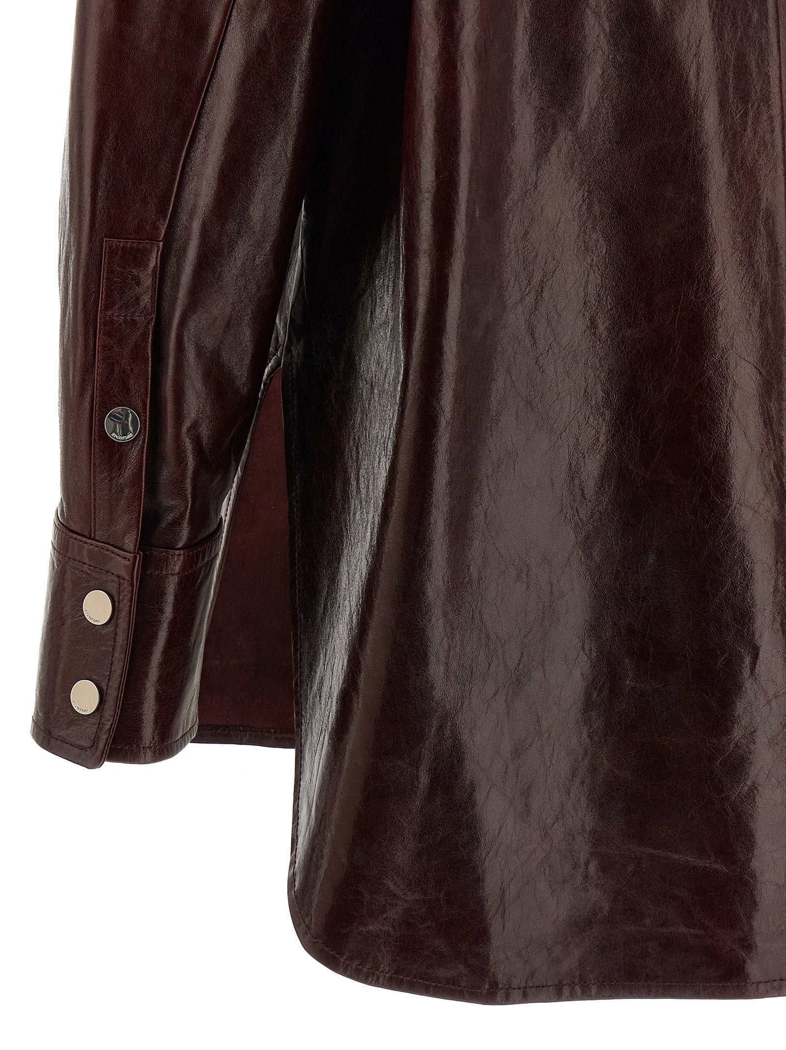 Sportmax Bordeaux Lamb Leather Blouse
