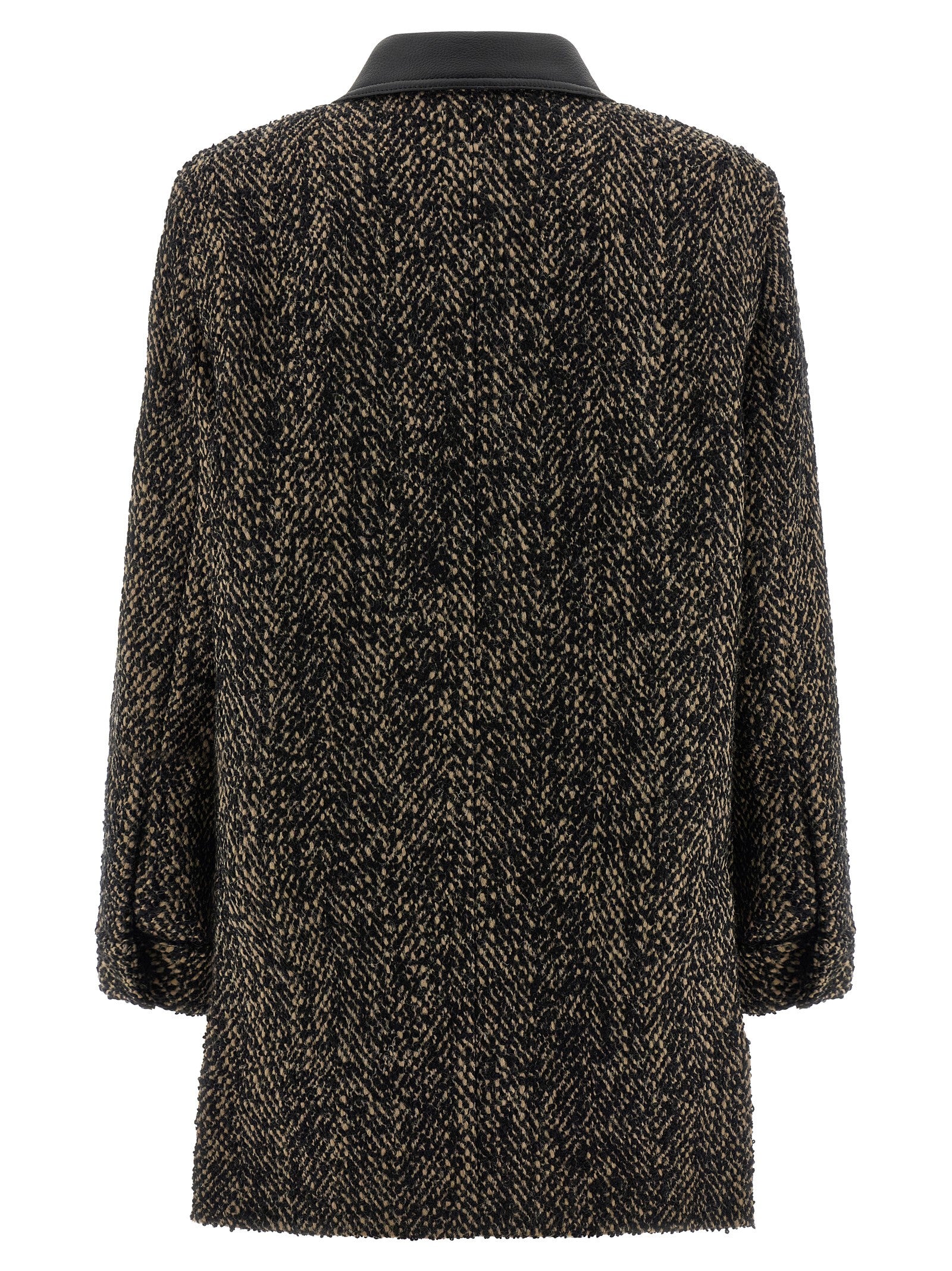 Max Mara Multicolor Virgin Wool Shell Jacket