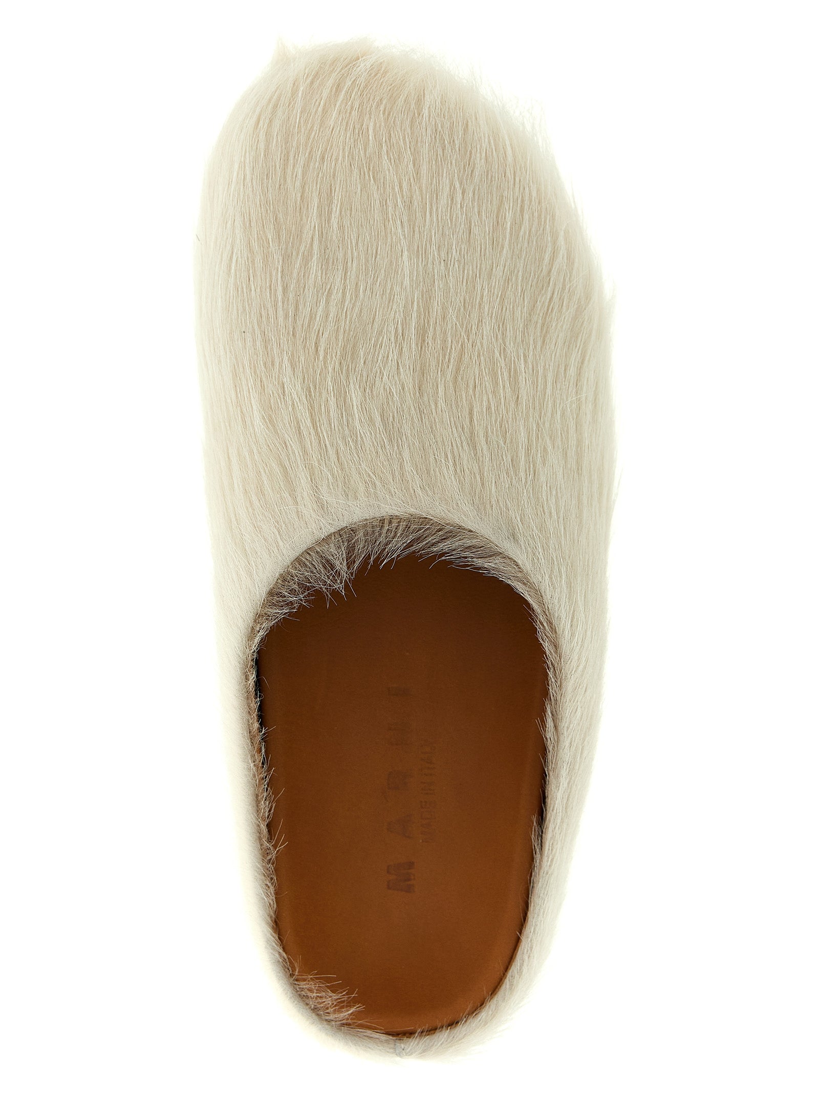 Marni White Calfskin Mules