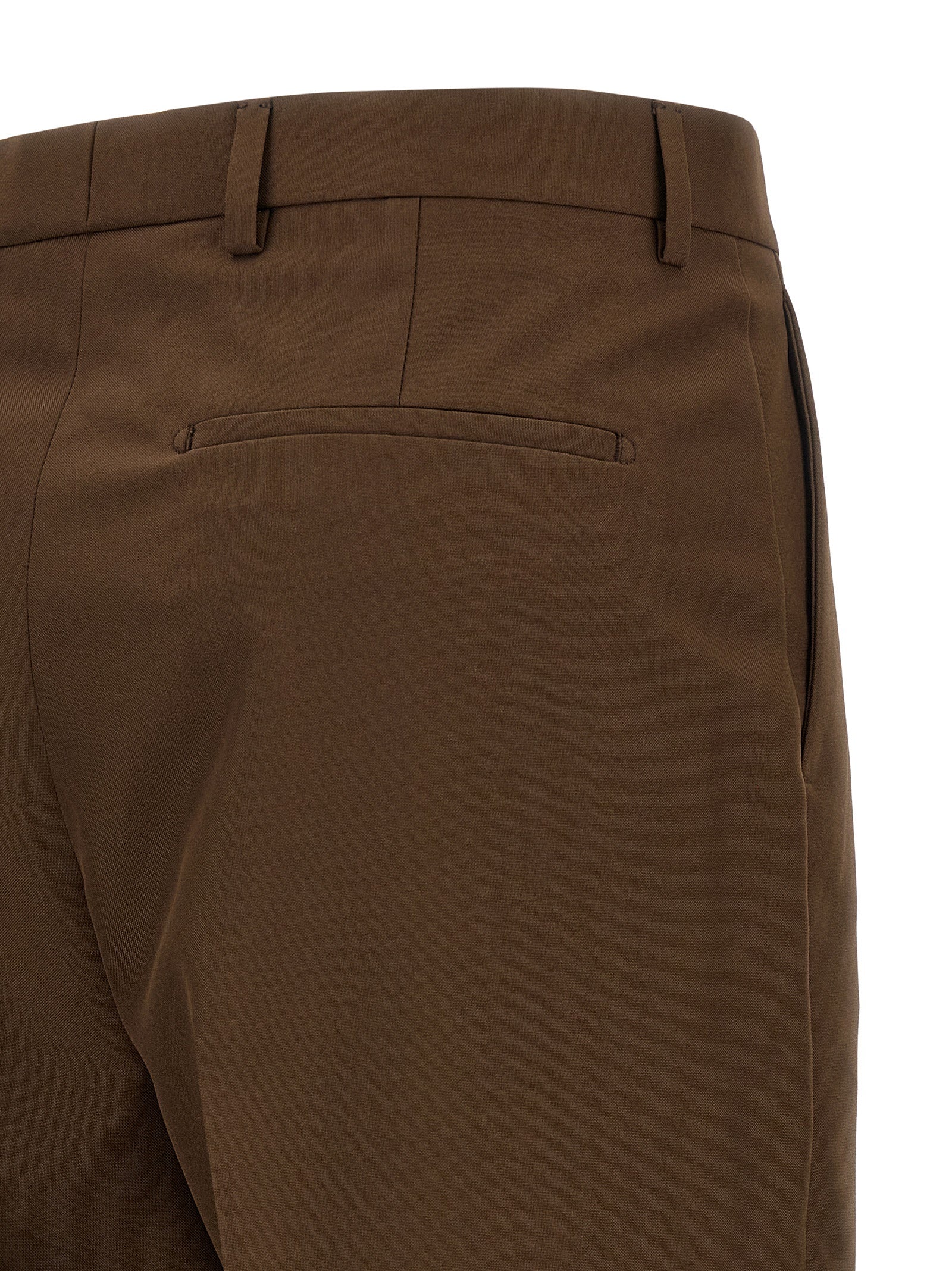 Gucci Brown Polyester Dress Pants