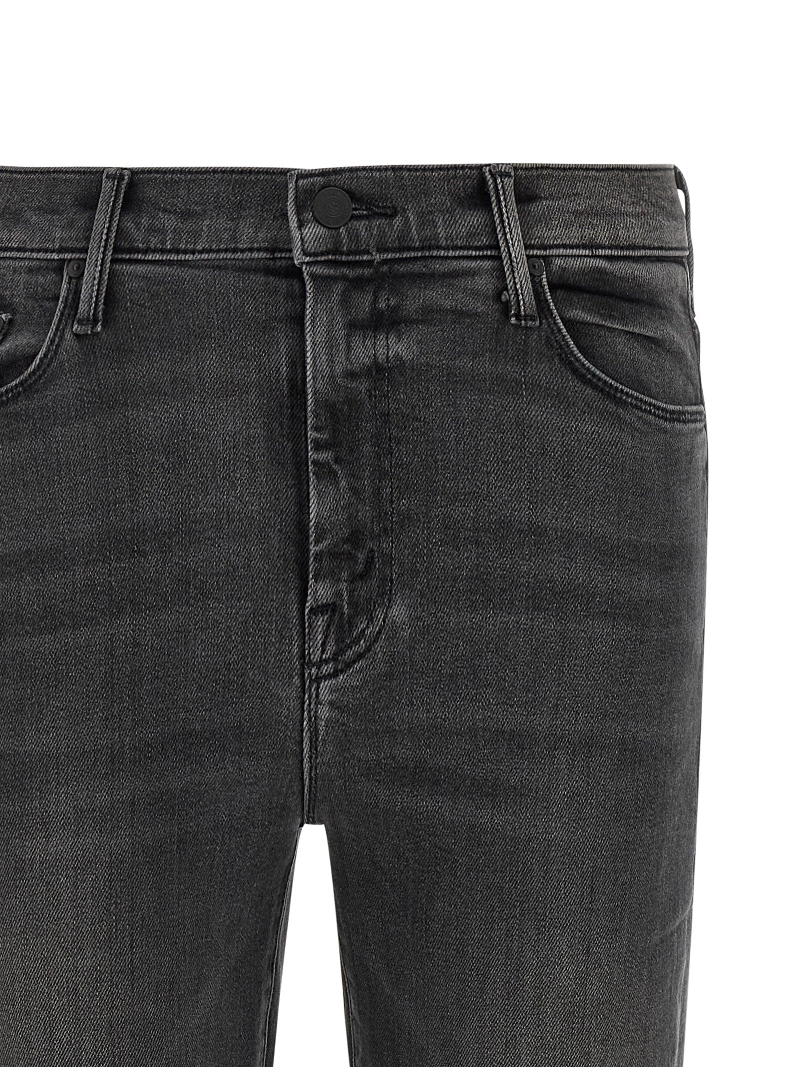 Mother Denim Gray Cotton Flared Jeans
