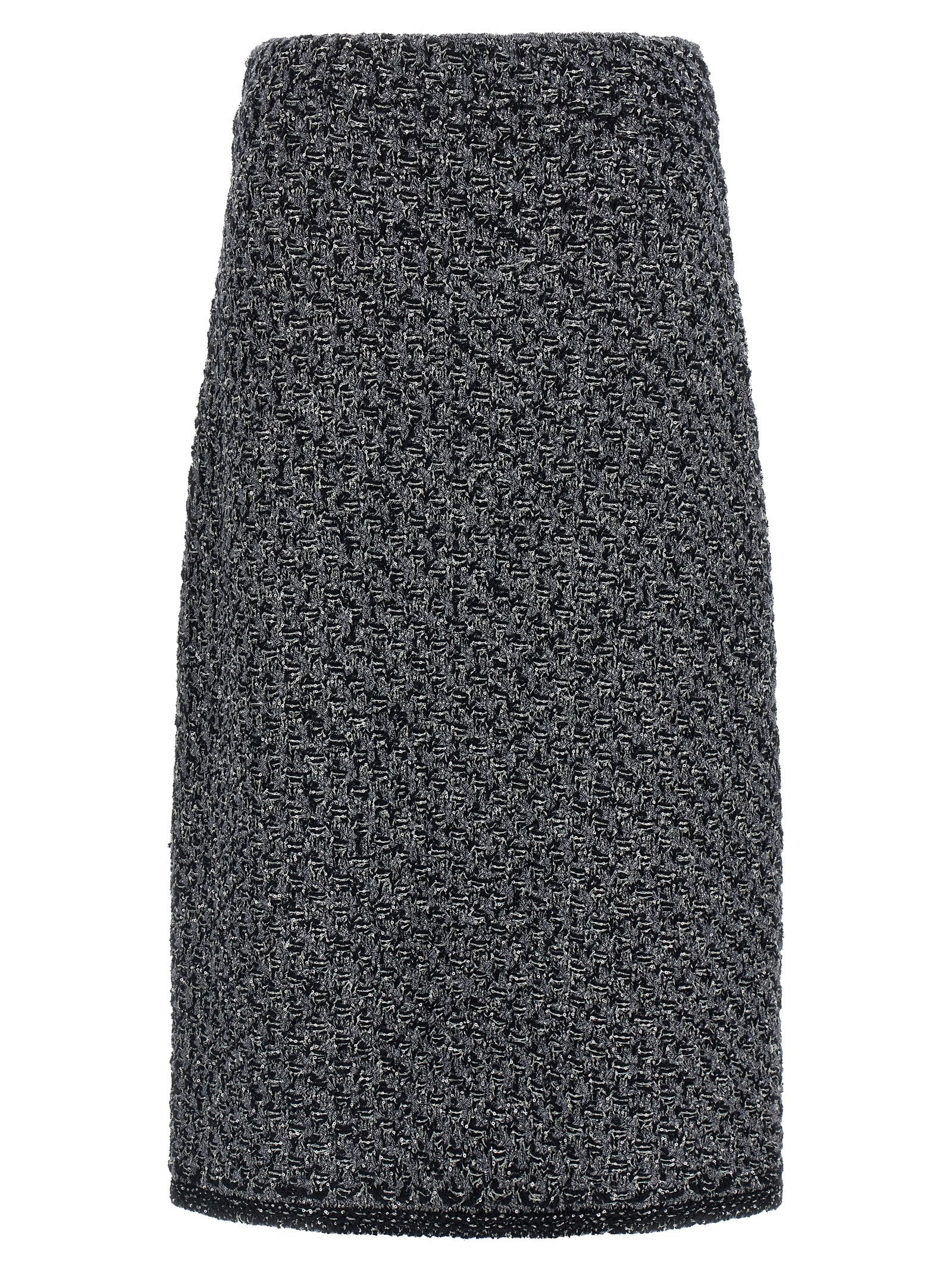 Fabiana Filippi Blue Cotton Midi Skirt