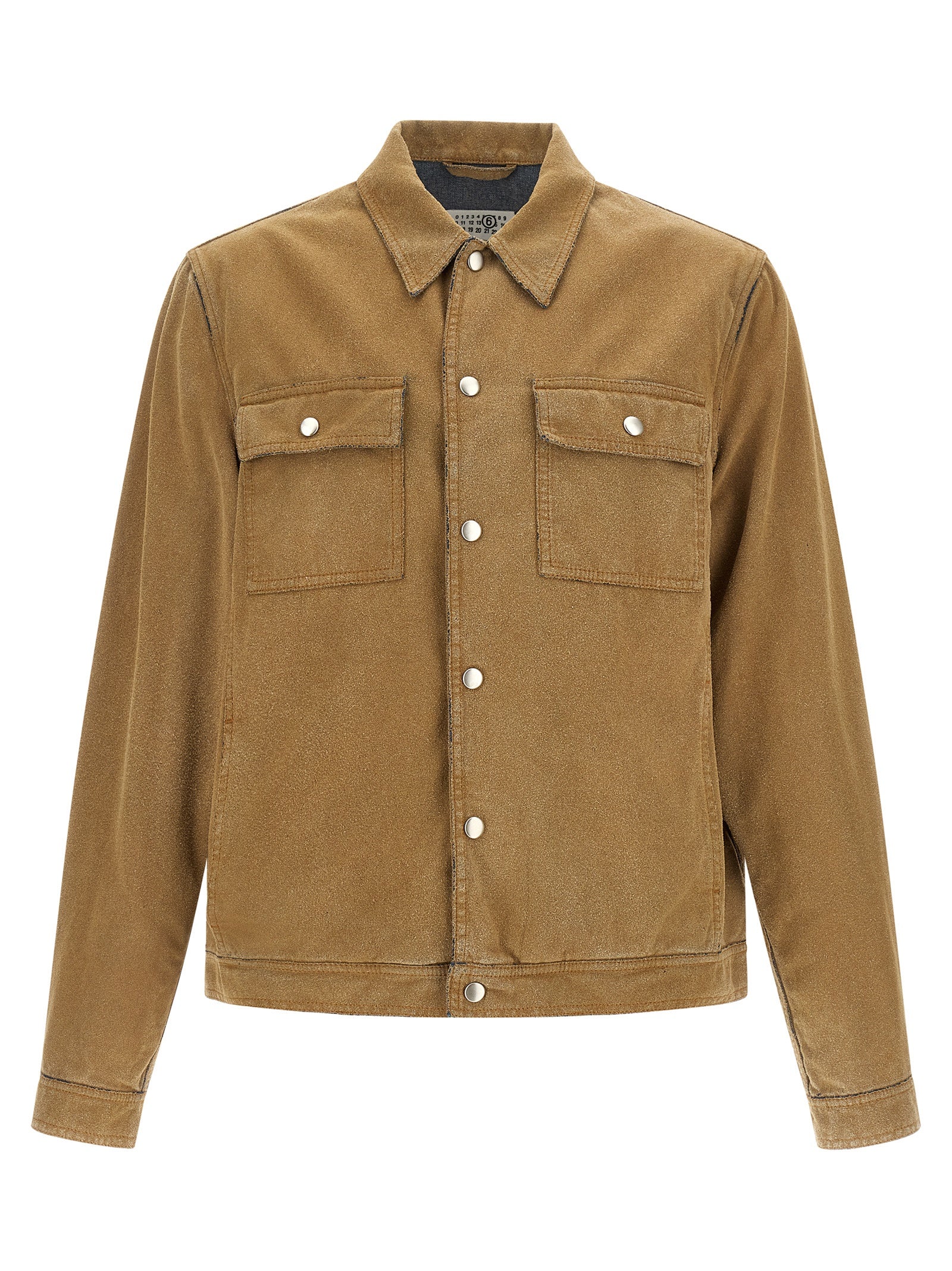 MM6 Maison Margiela Beige Cotton Denim Jacket