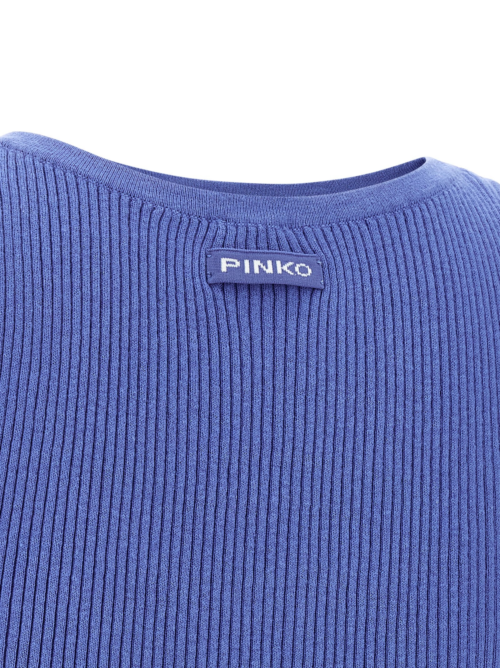 PINKO Blue Cotton Tank Tops