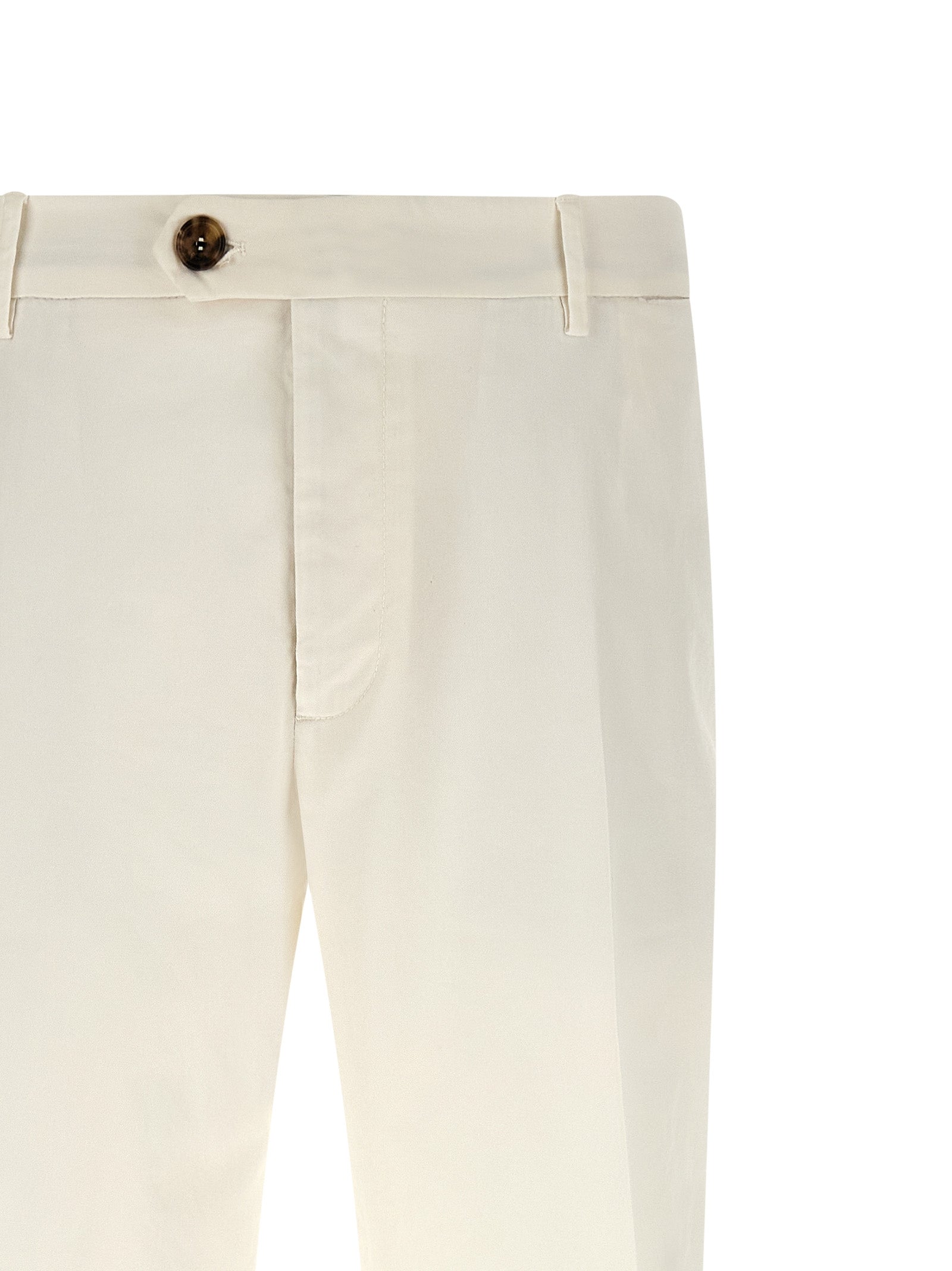 Brunello Cucinelli White Cotton Casual Pants