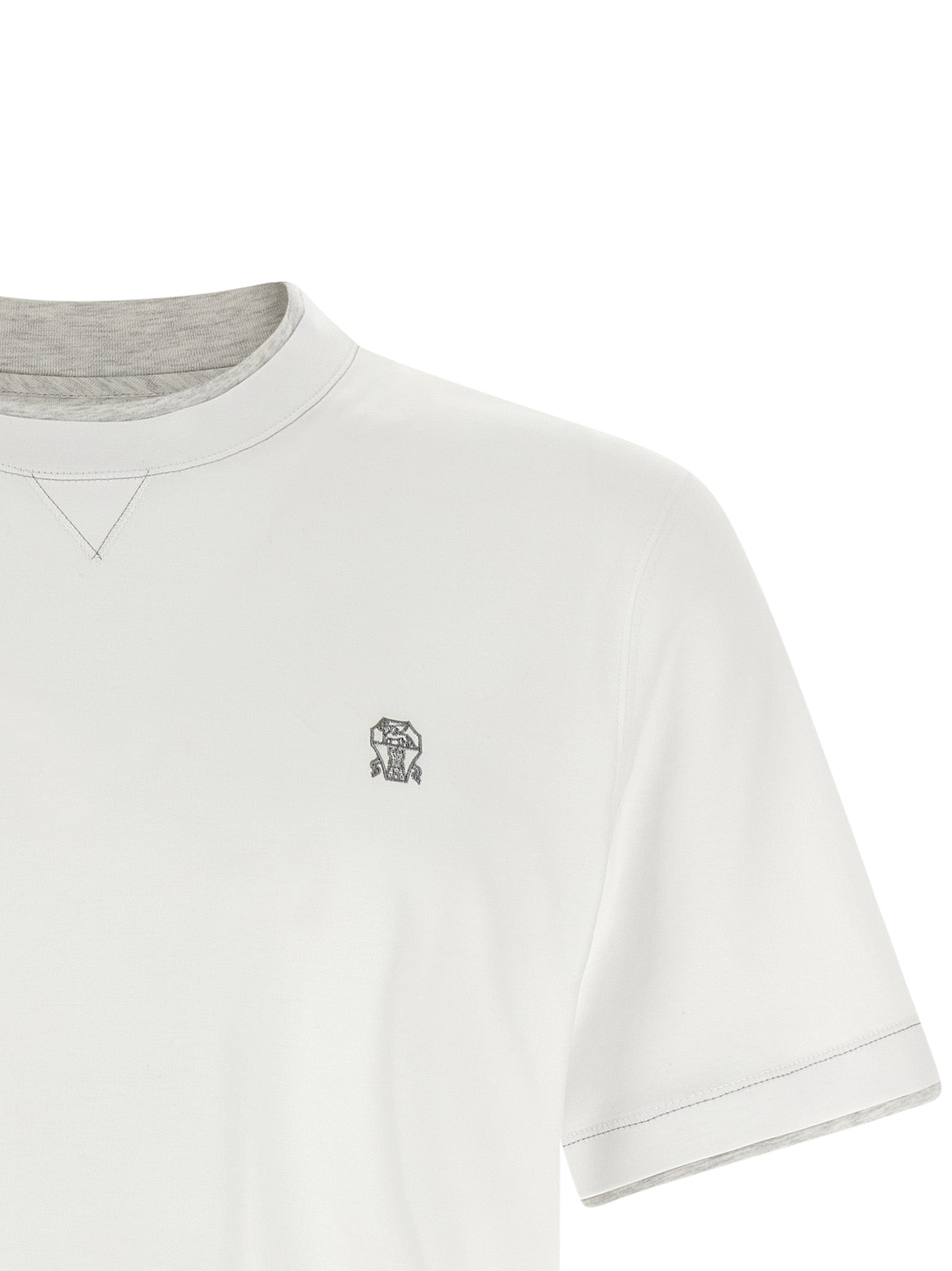 Brunello Cucinelli White Cotton T-Shirt