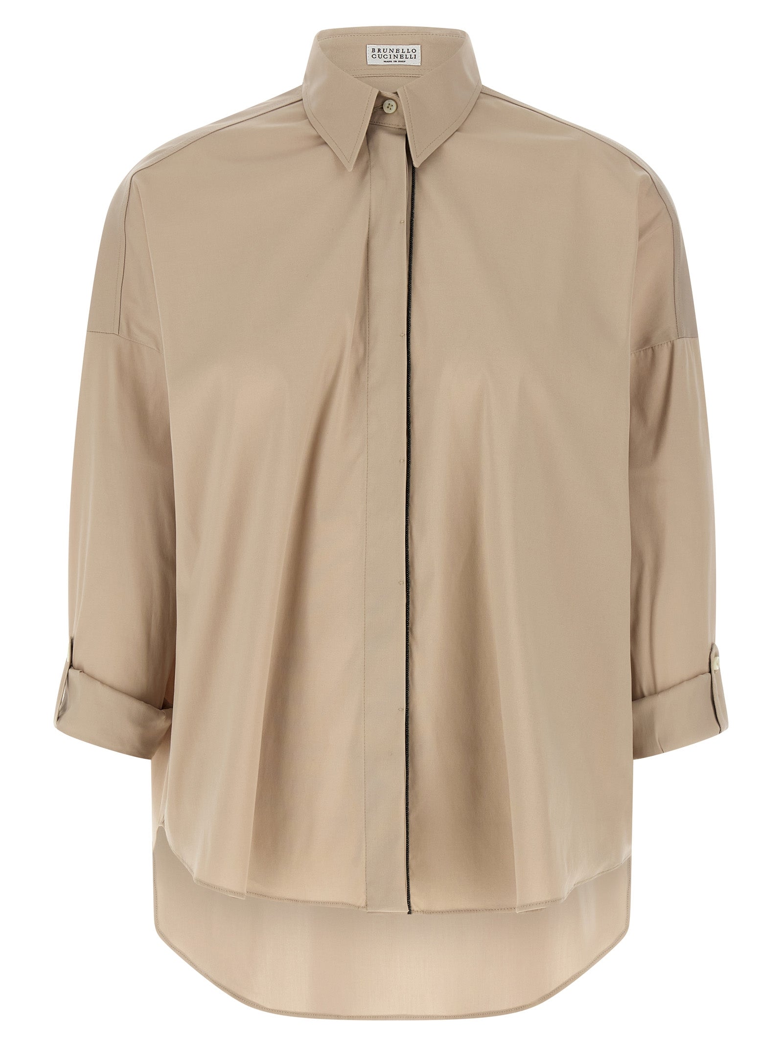 Brunello Cucinelli Beige Cotton Blouse