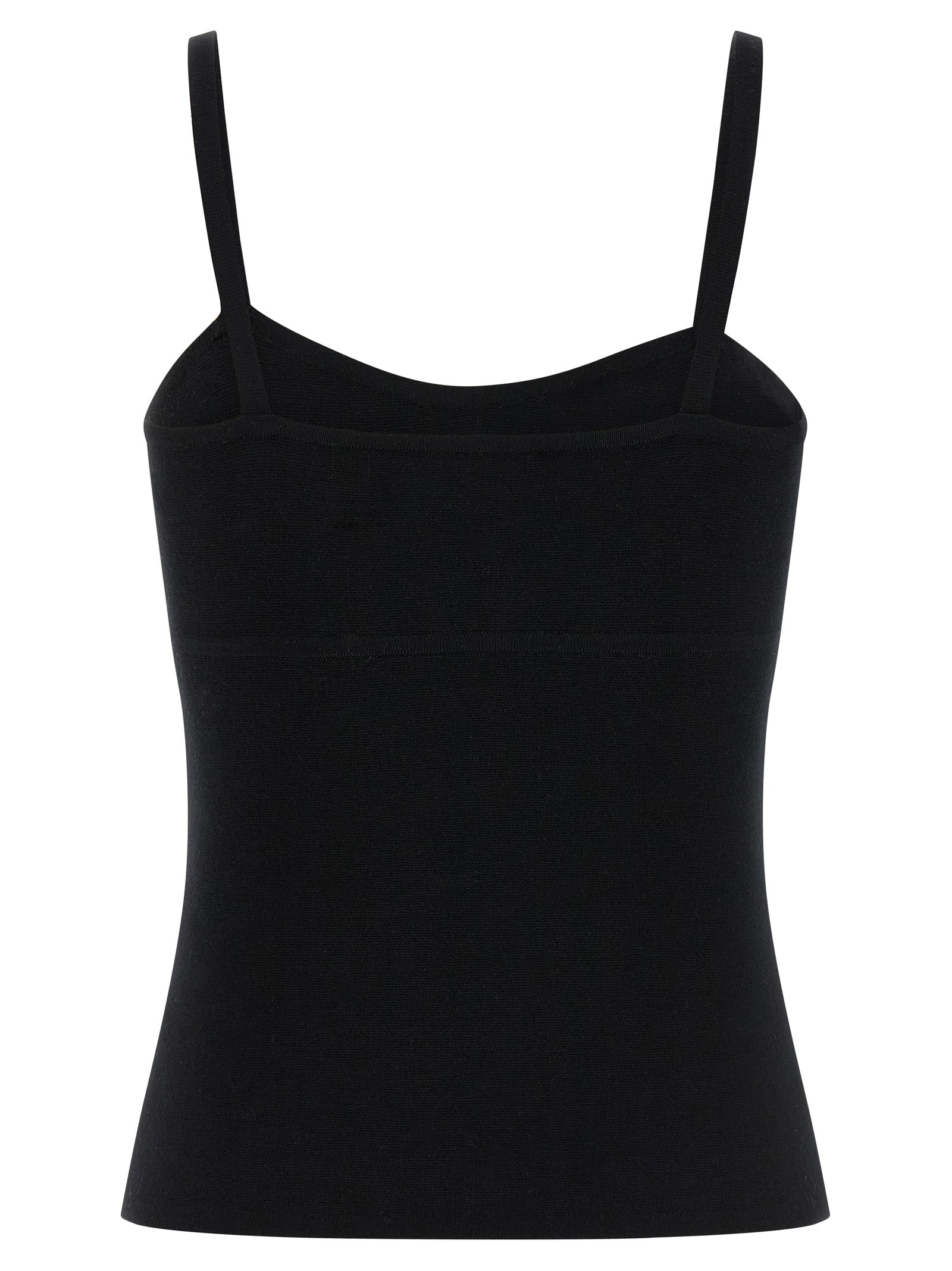 Max Mara Black Virgin Wool Tank Tops
