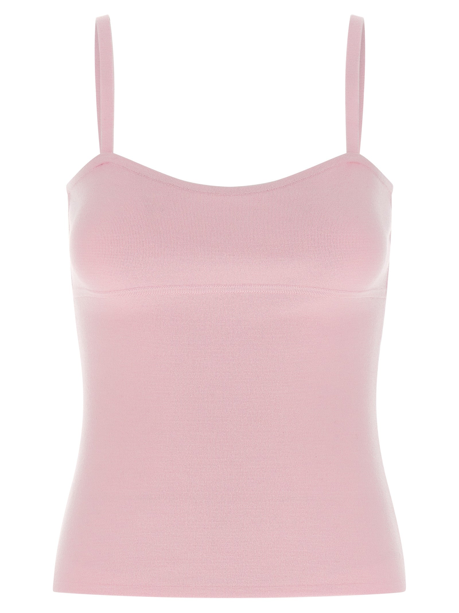 Max Mara Multicolor Virgin Wool Sleeveles T-Shirt