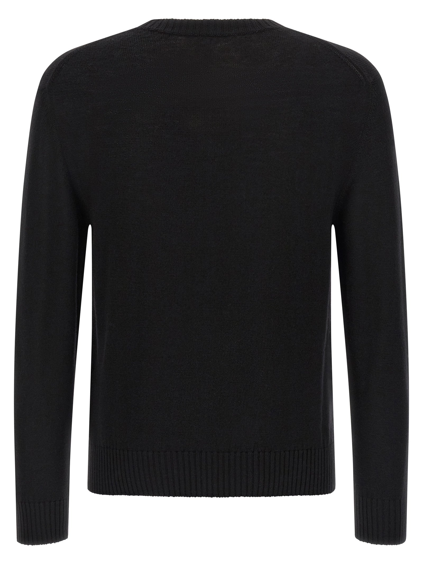 Jil Sander Black Virgin Wool Cardigan