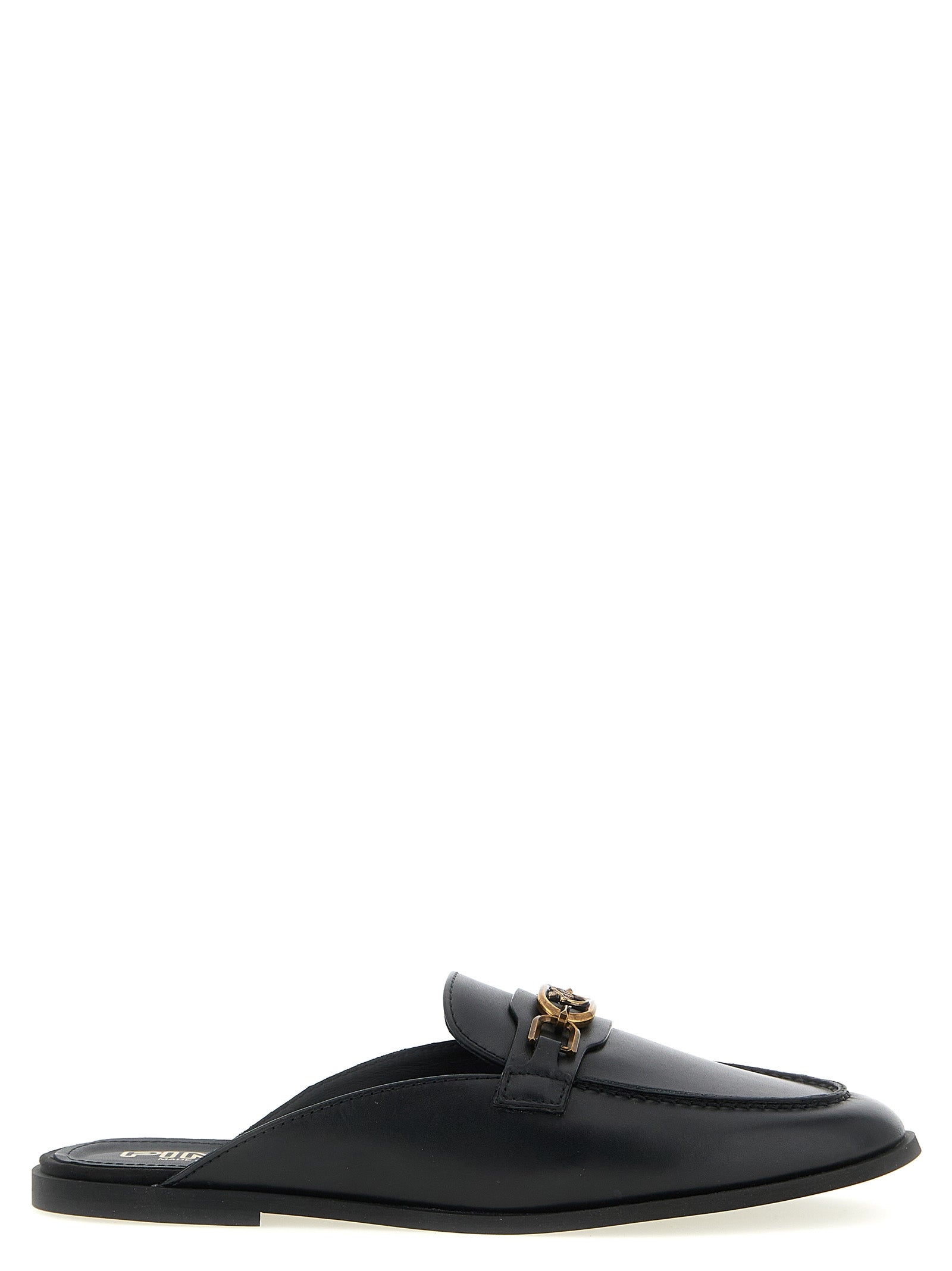 PINKO Black Calfskin Slides