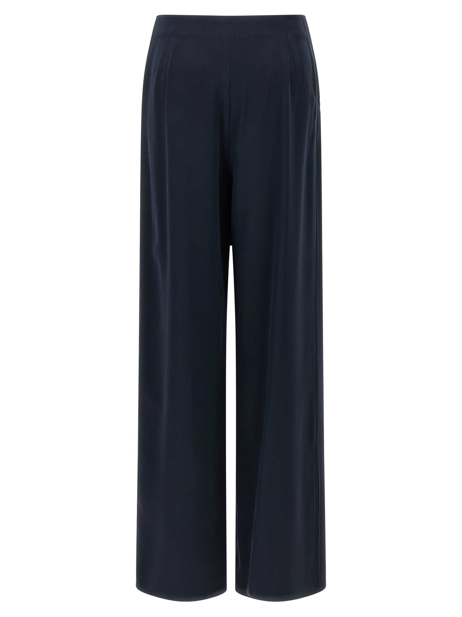 Max Mara Blue Silk Casual Pants