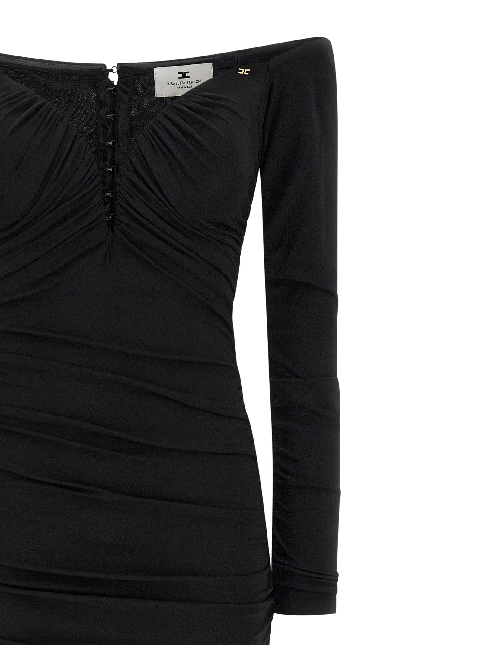 Elisabetta Franchi Black Viscose Long Dress
