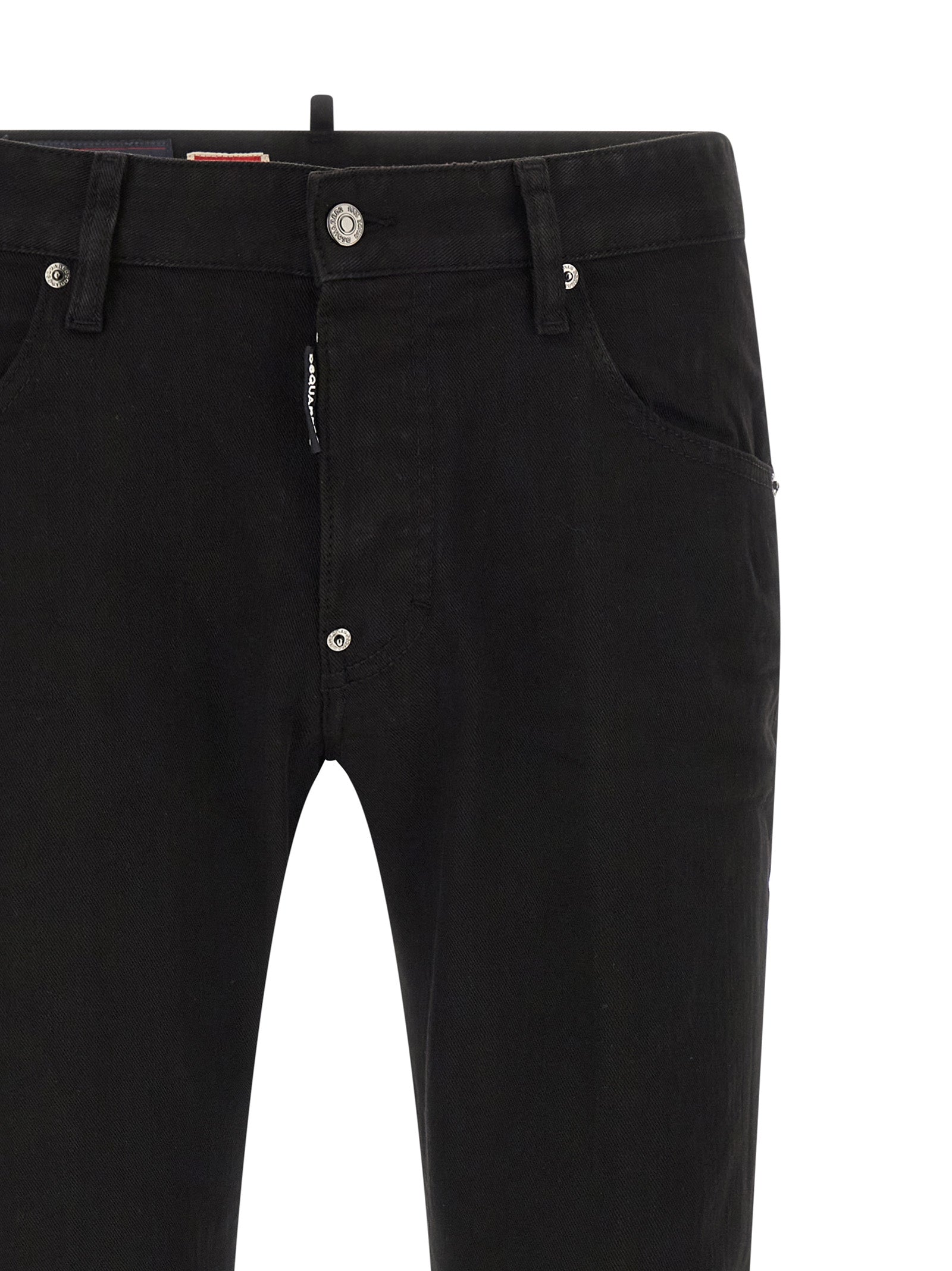Dsquared² Black Cotton Straight-Leg Jeans