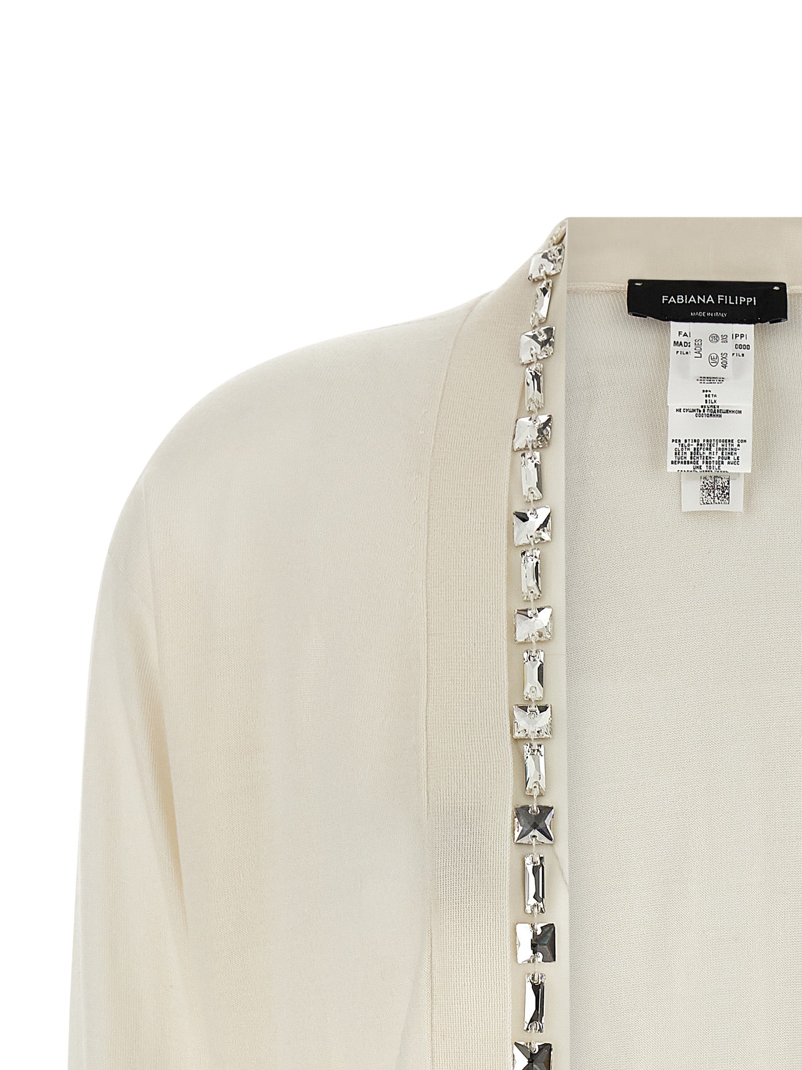 Fabiana Filippi White Cashmere Cardigan