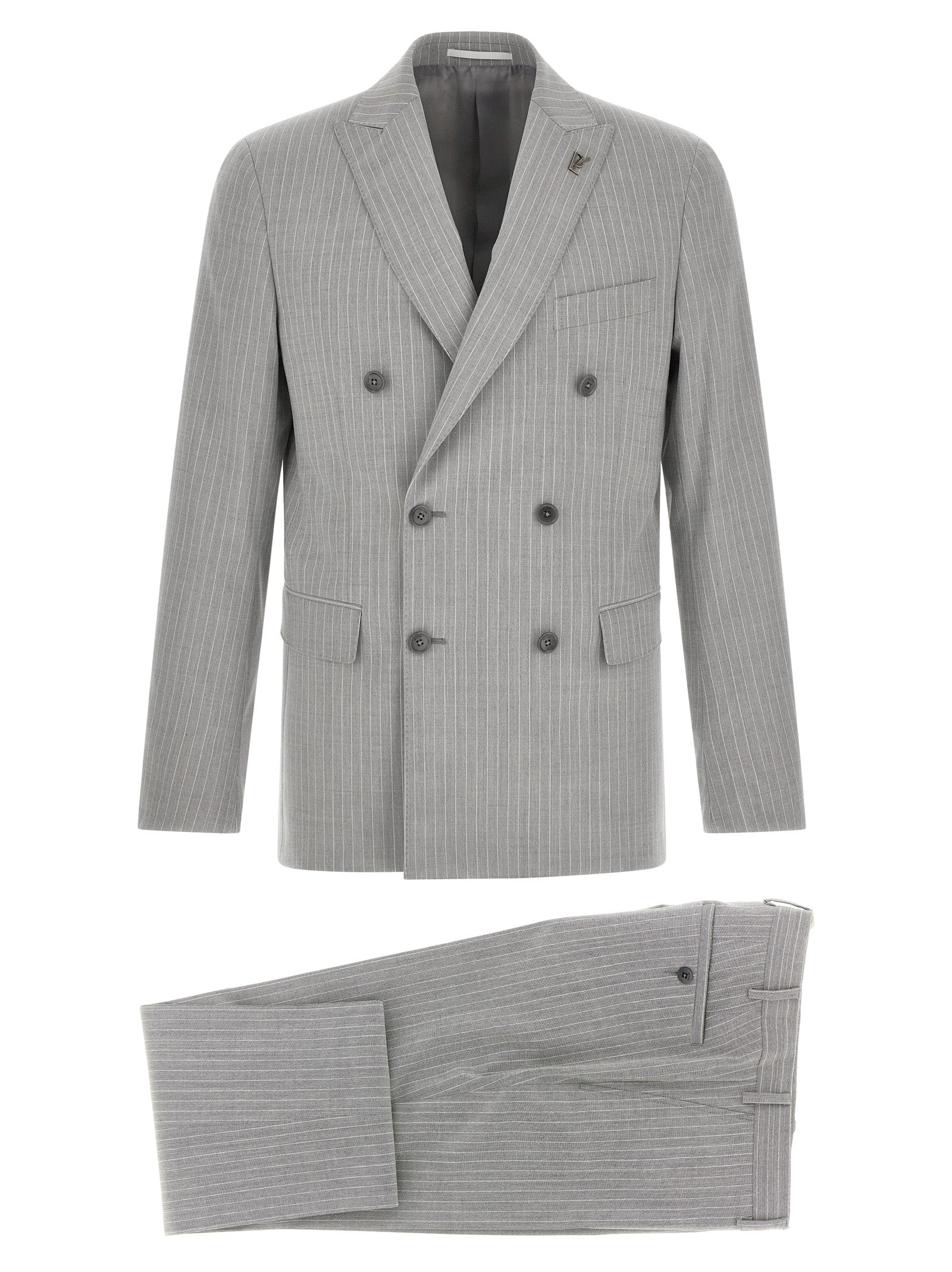 Pal Zileri Gray Polyester Two-Piece Suit