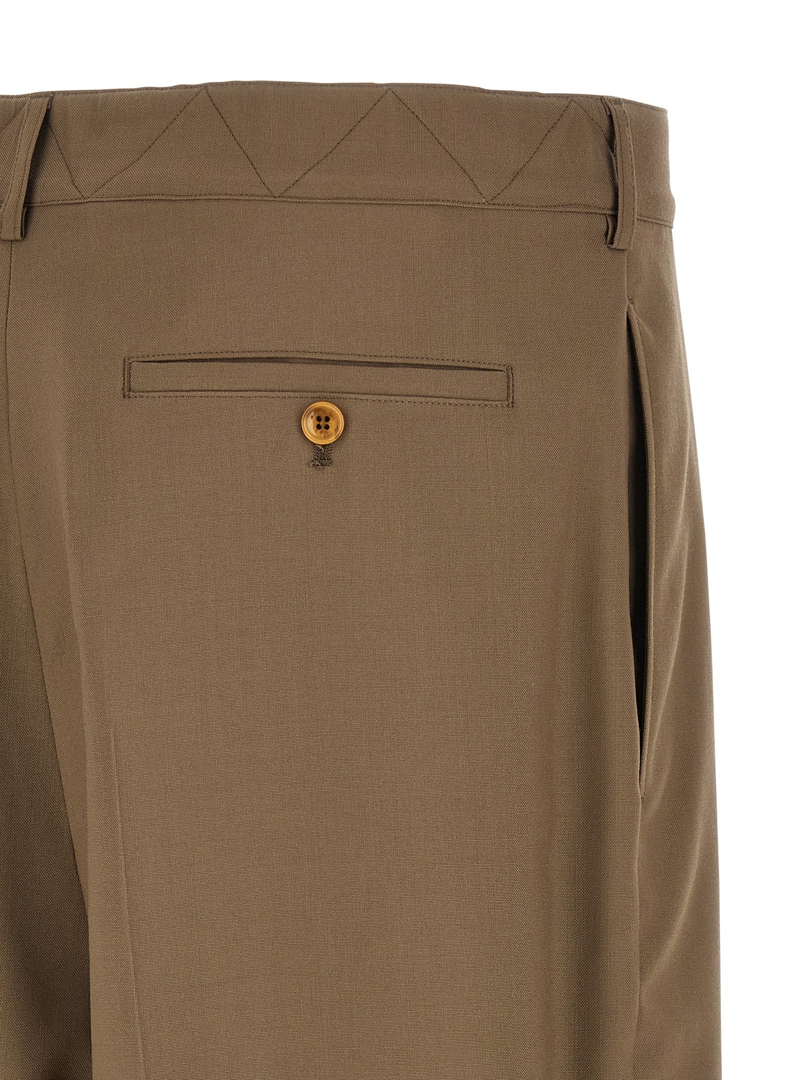 Marni Beige Virgin Wool Casual Pants